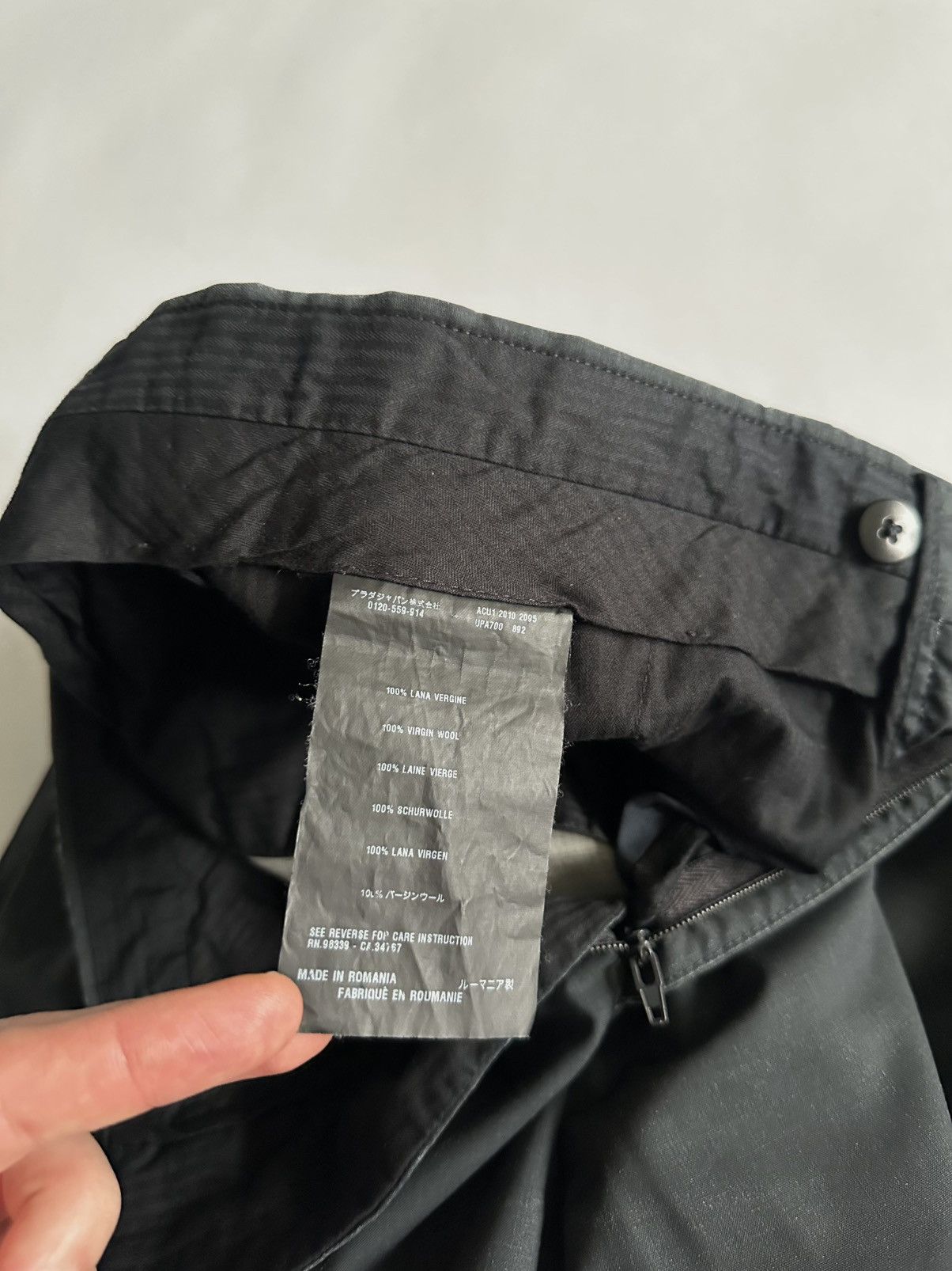 Prada Prada SS10 Coated Wool Pants Size US 32 / EU 48 - 12 Thumbnail