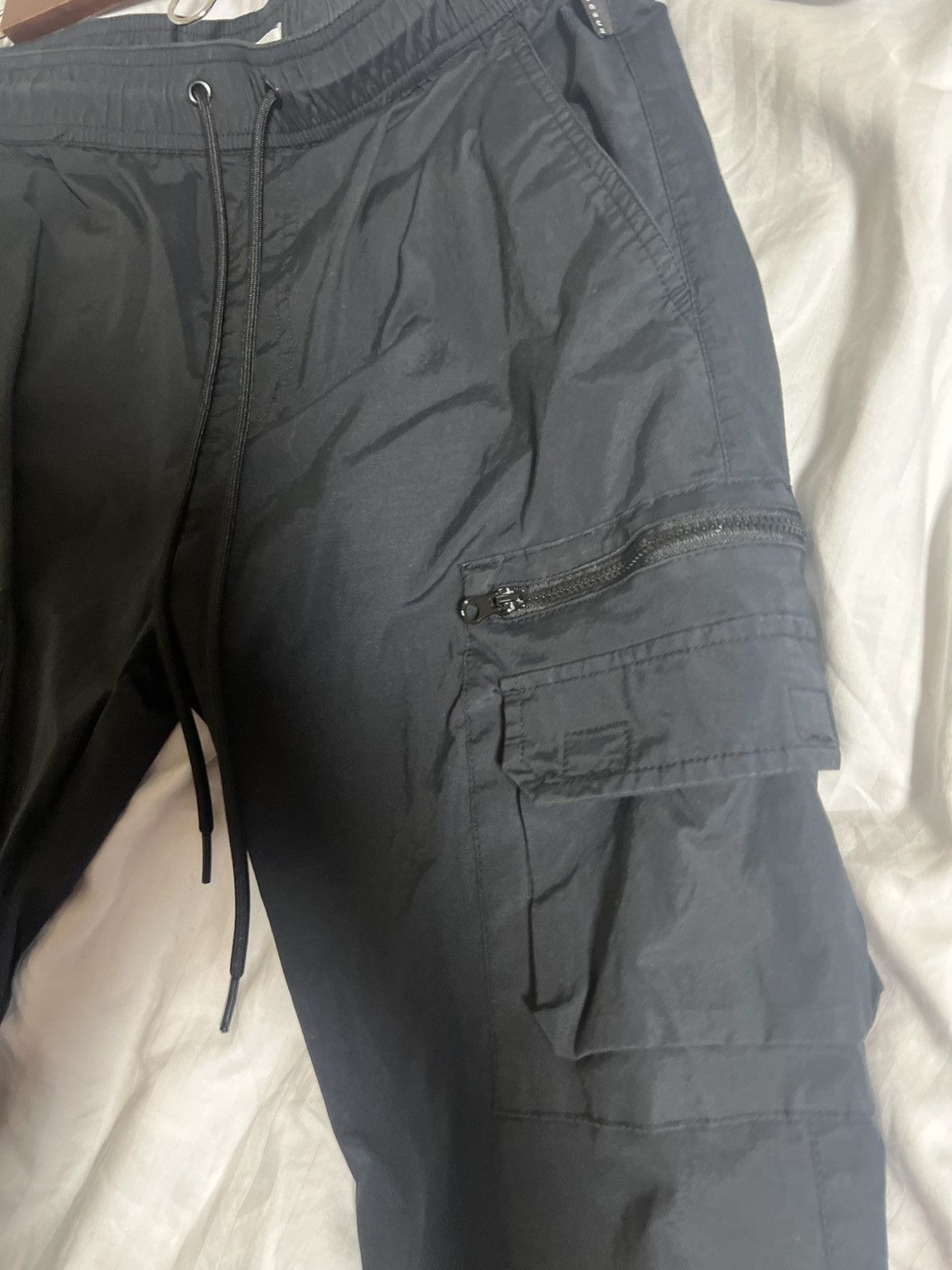 Vintage Slim Cargo Black Pants Size US 29 - 5 Thumbnail