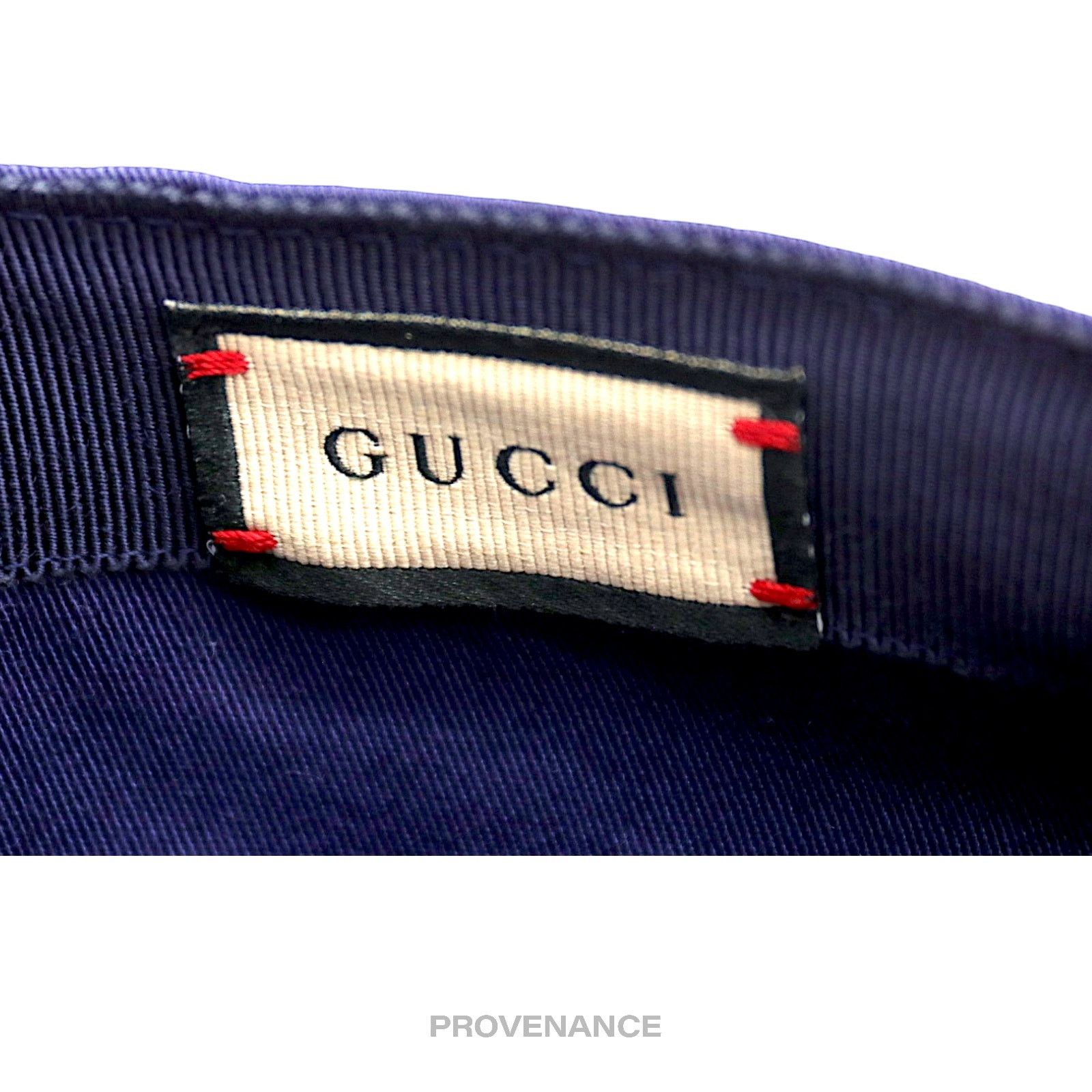 Gucci 🔴 Gucci Eschatology Patch Logo Hat Cap - Blue Size ONE SIZE - 9 Thumbnail