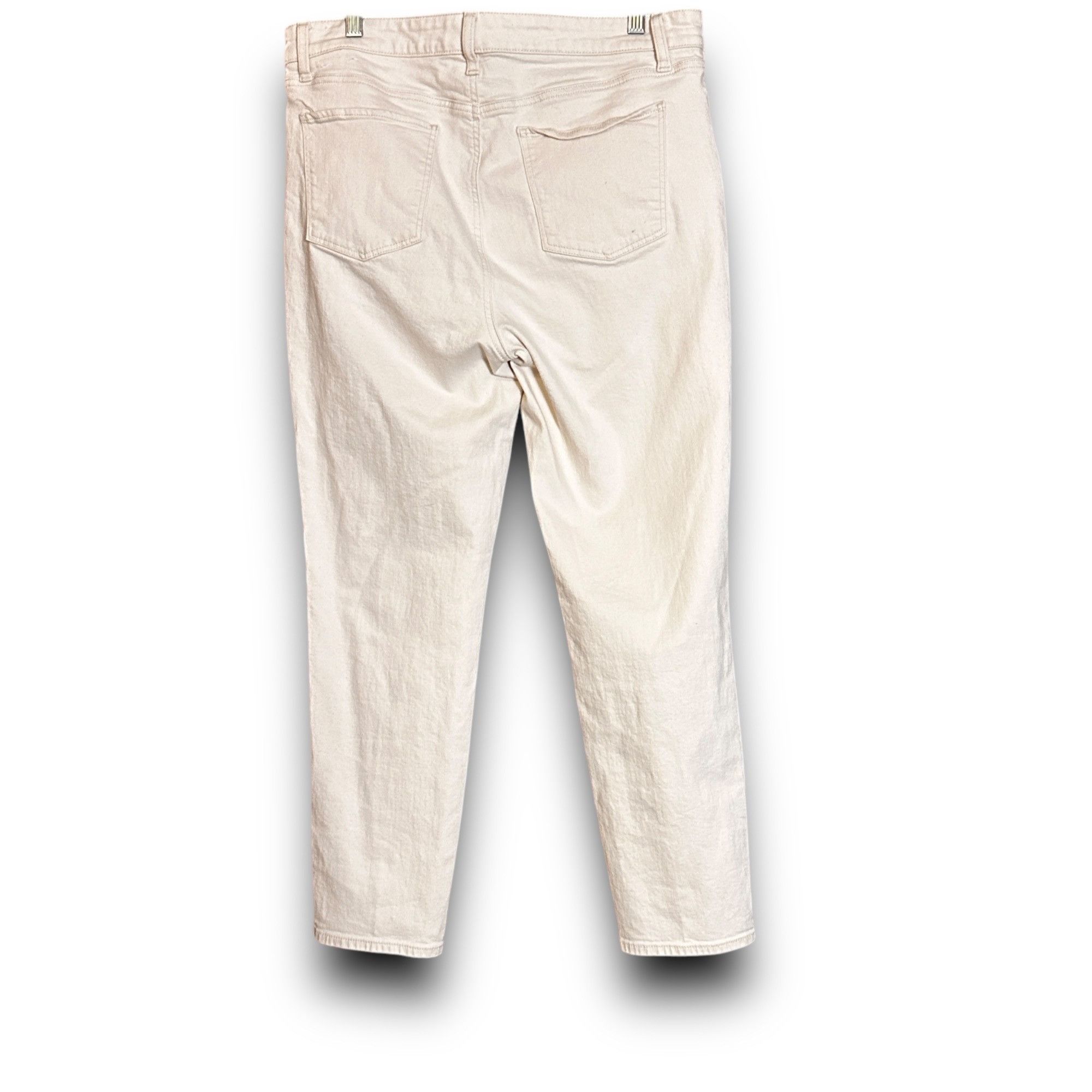 Talbots Talbots Slim Ankle Jeans Womens Size 14 Beige Cotton/Spandex Size 36" / US 14 / IT 50 - 2 Thumbnail