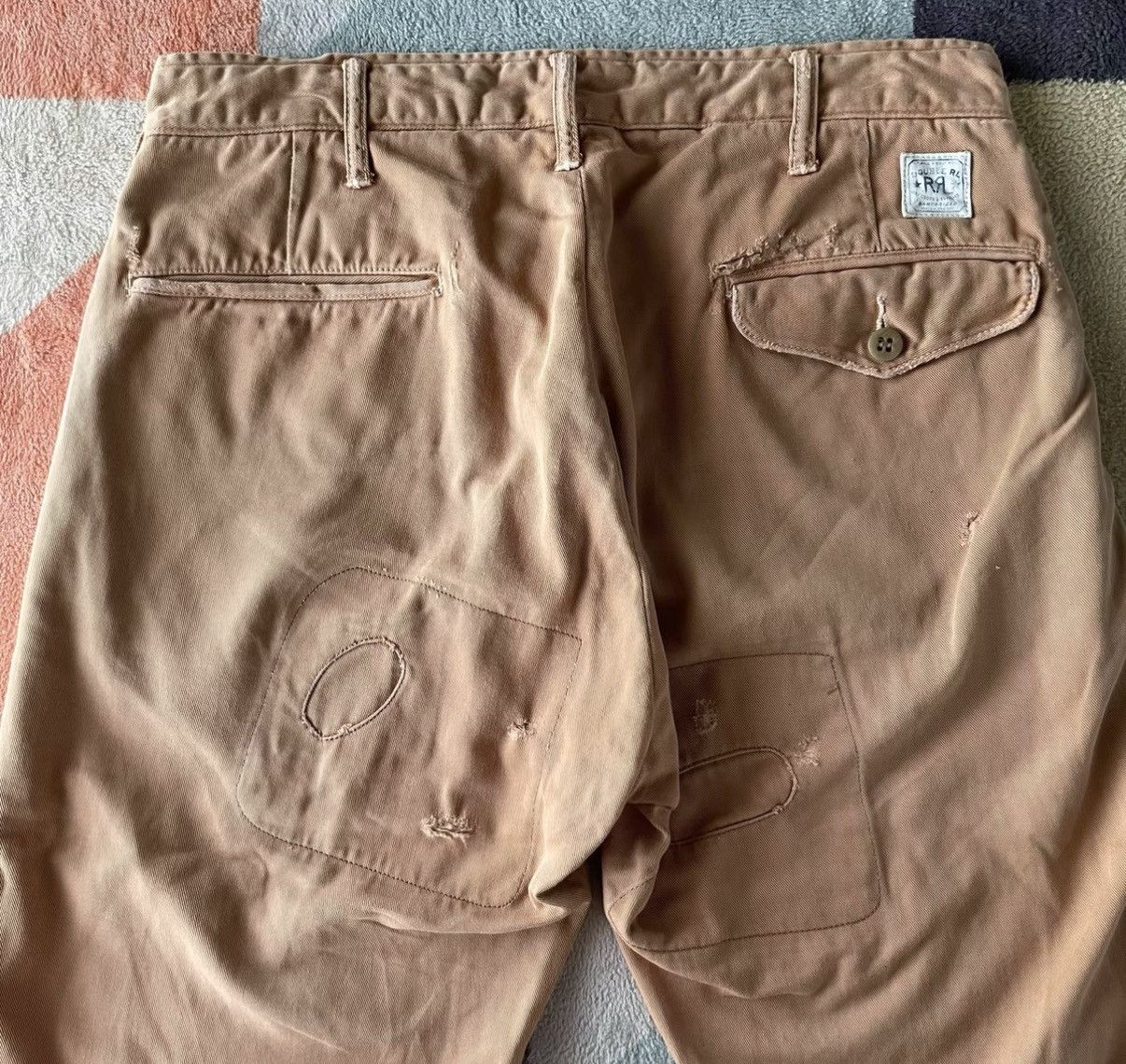 RRL Ralph Lauren RRL Ralph Lauren Double RL Patchwork Casual Pants K22 Size US 28 / EU 44 - 7 Thumbnail