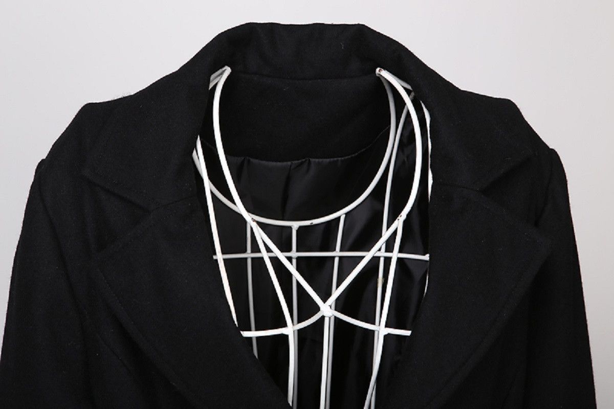 Other Black Long Wool Blend Coat Size L / US 10 / IT 46 - 3 Thumbnail