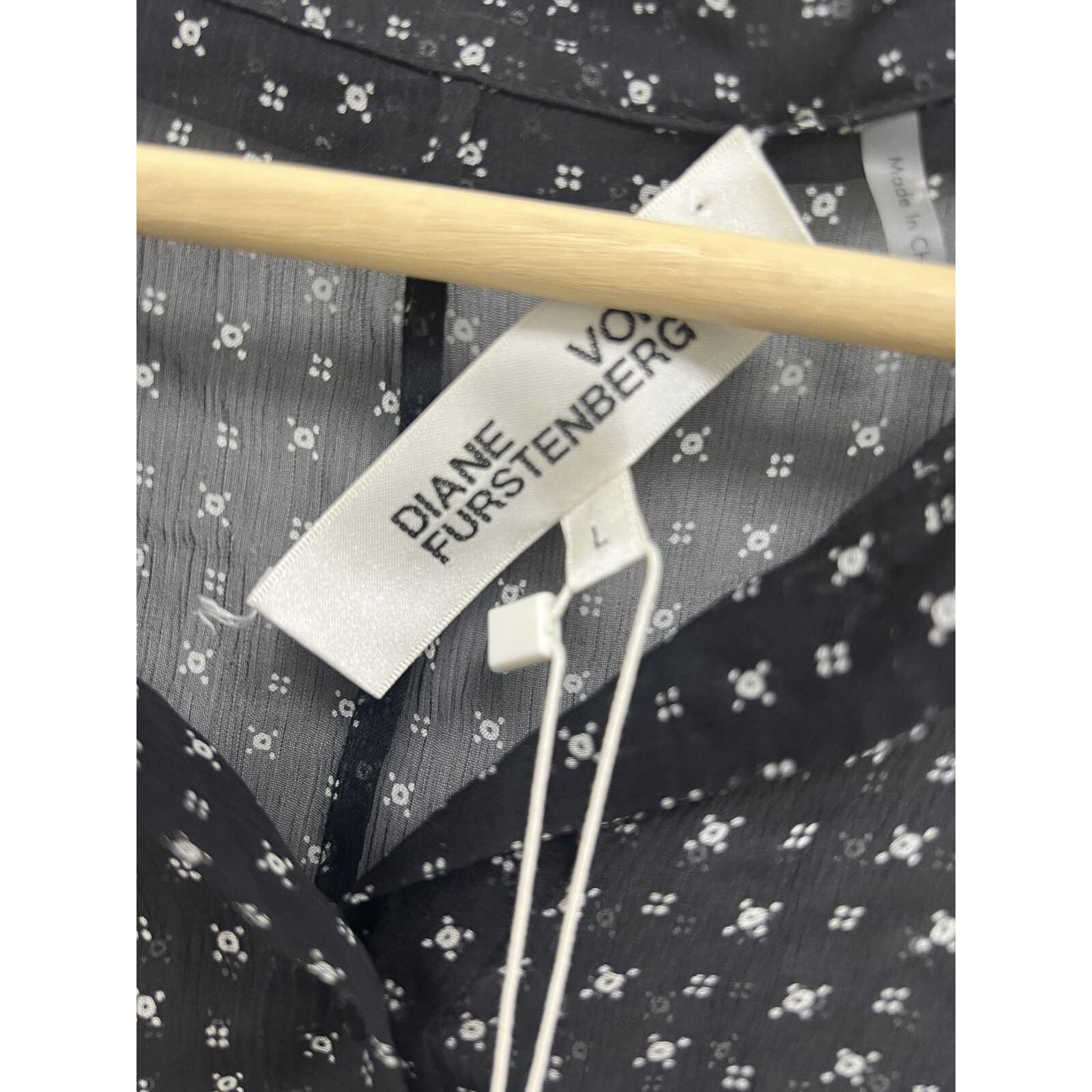 Diane von Furstenberg DIANE VON FURSTENBERG DVF BEATRIZ GEO Silk GRID L A002001 Size L / US 10 / IT 46 - 10 Thumbnail