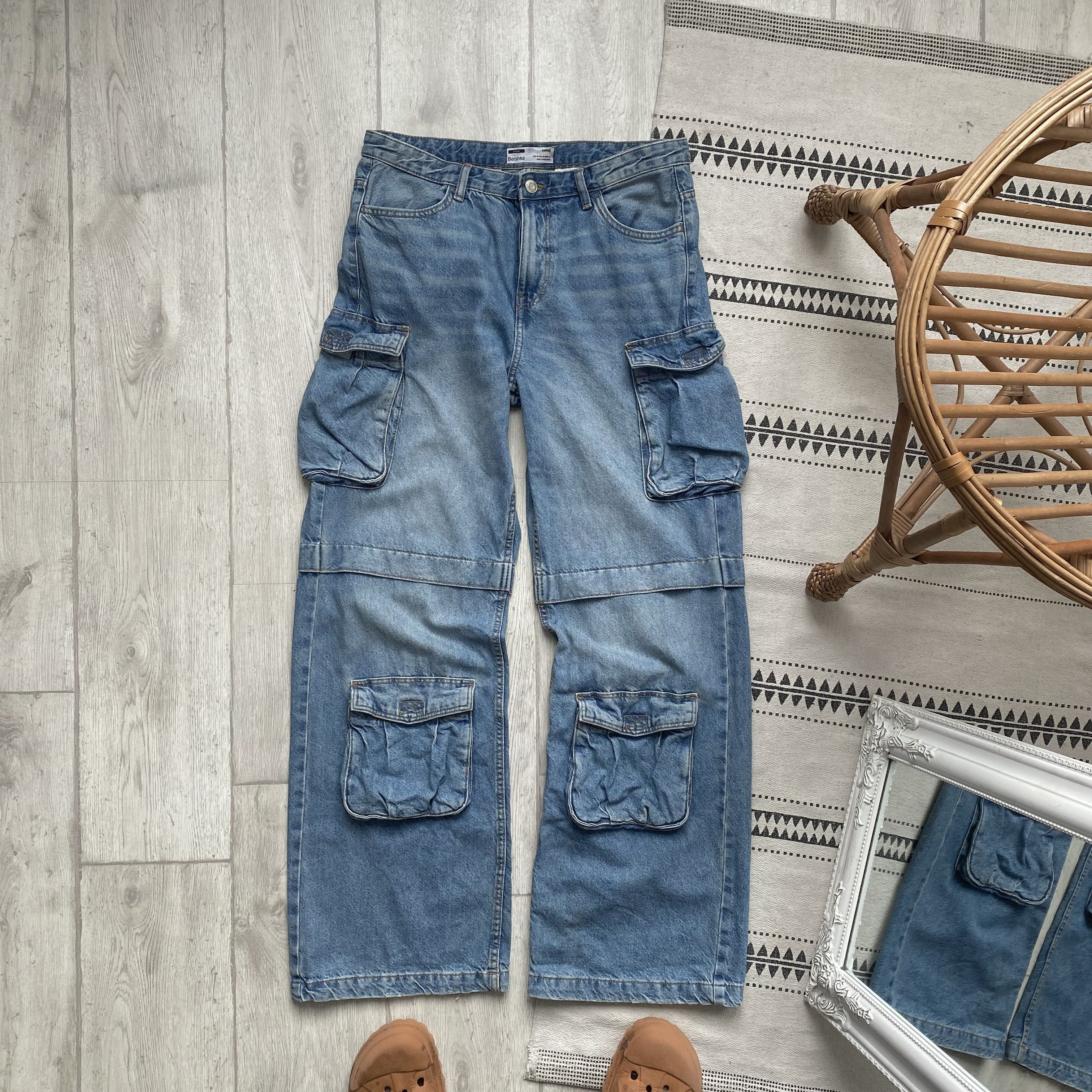 Japanese Brand 👖 Skater Cargo Baggy jeans Multiocket avant-garde Unisex Size US 30 / EU 46 - 1 Thumbnail