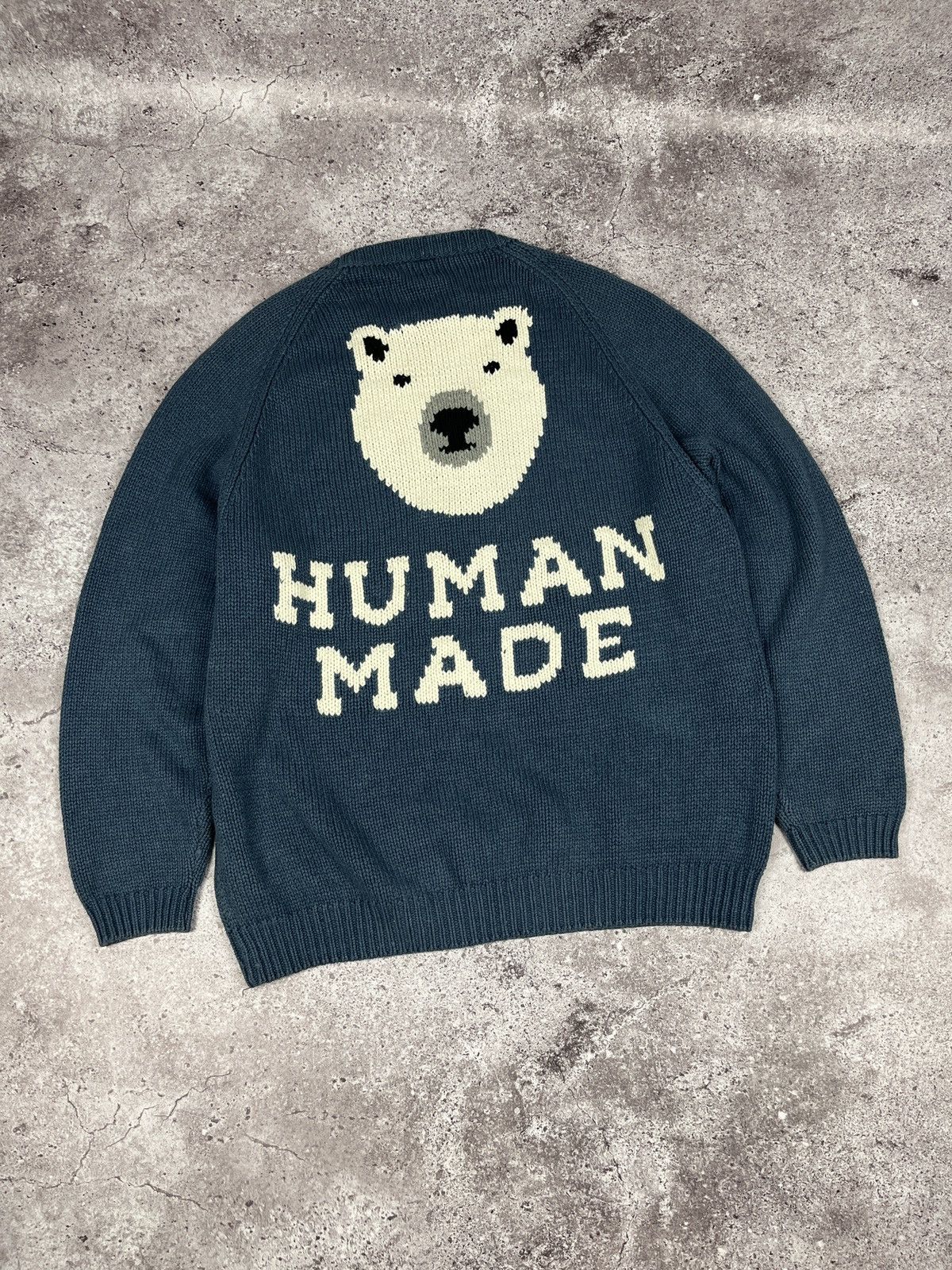 Human Made Human Made Logo Cotton Knit Sweatshirt | Grailed