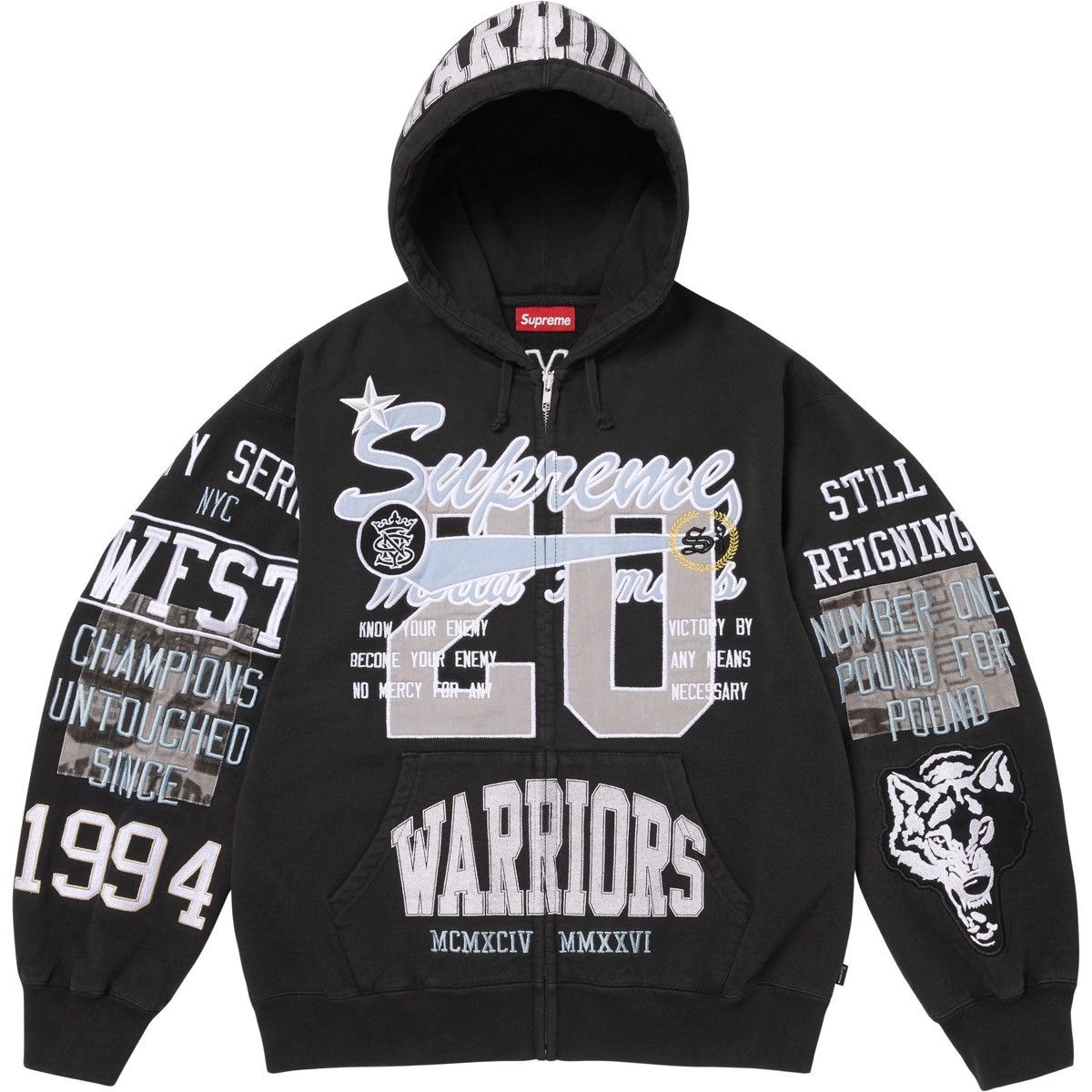 Supreme Supreme FW25 Collegiate Appliqué Zip Up Hoodie | Grailed