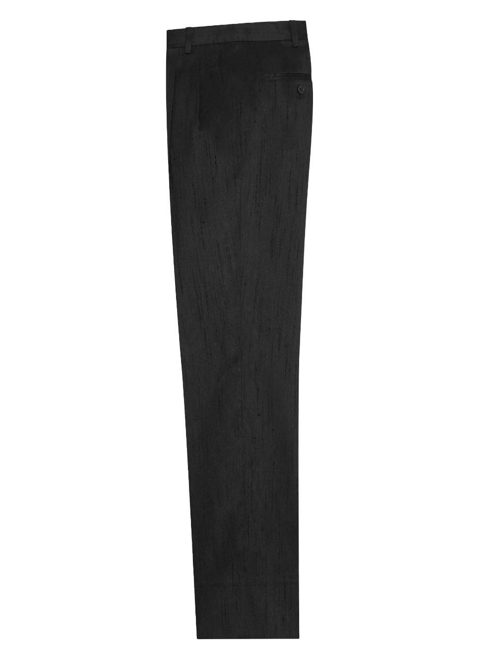 Saint Laurent Paris o1s1wg110625 737996 Straight Pant in Shantung in Black Size US 32 / EU 48 - 2 Thumbnail