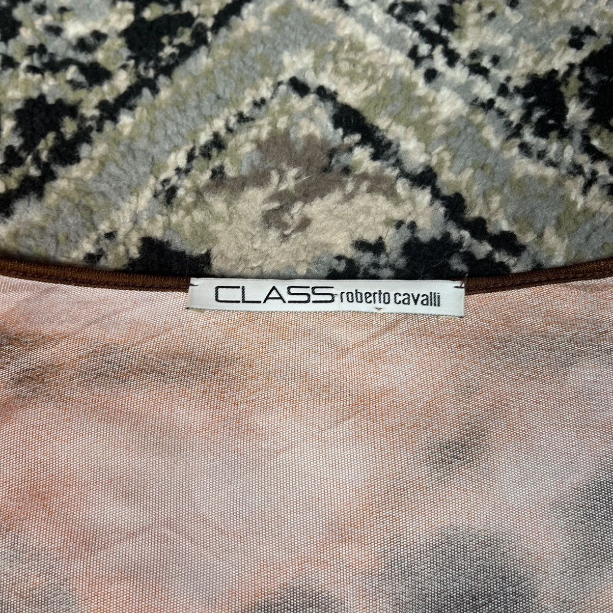 Roberto Cavalli Class Roberto Cavalli Sunset Print Mesh Top Y2K Designer Size S / US 4 / IT 40 - 11 Thumbnail