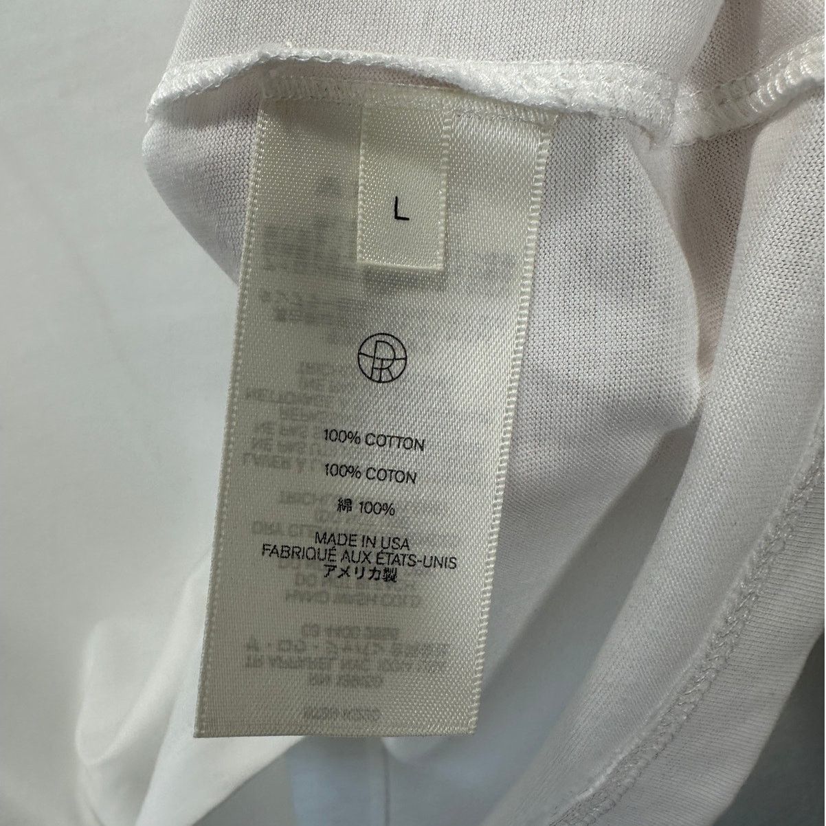 The Row NWT The Row White Chiara Cotton Crewneck Back Seam T-Shirt L Size L / US 10 / IT 46 - 11 Thumbnail