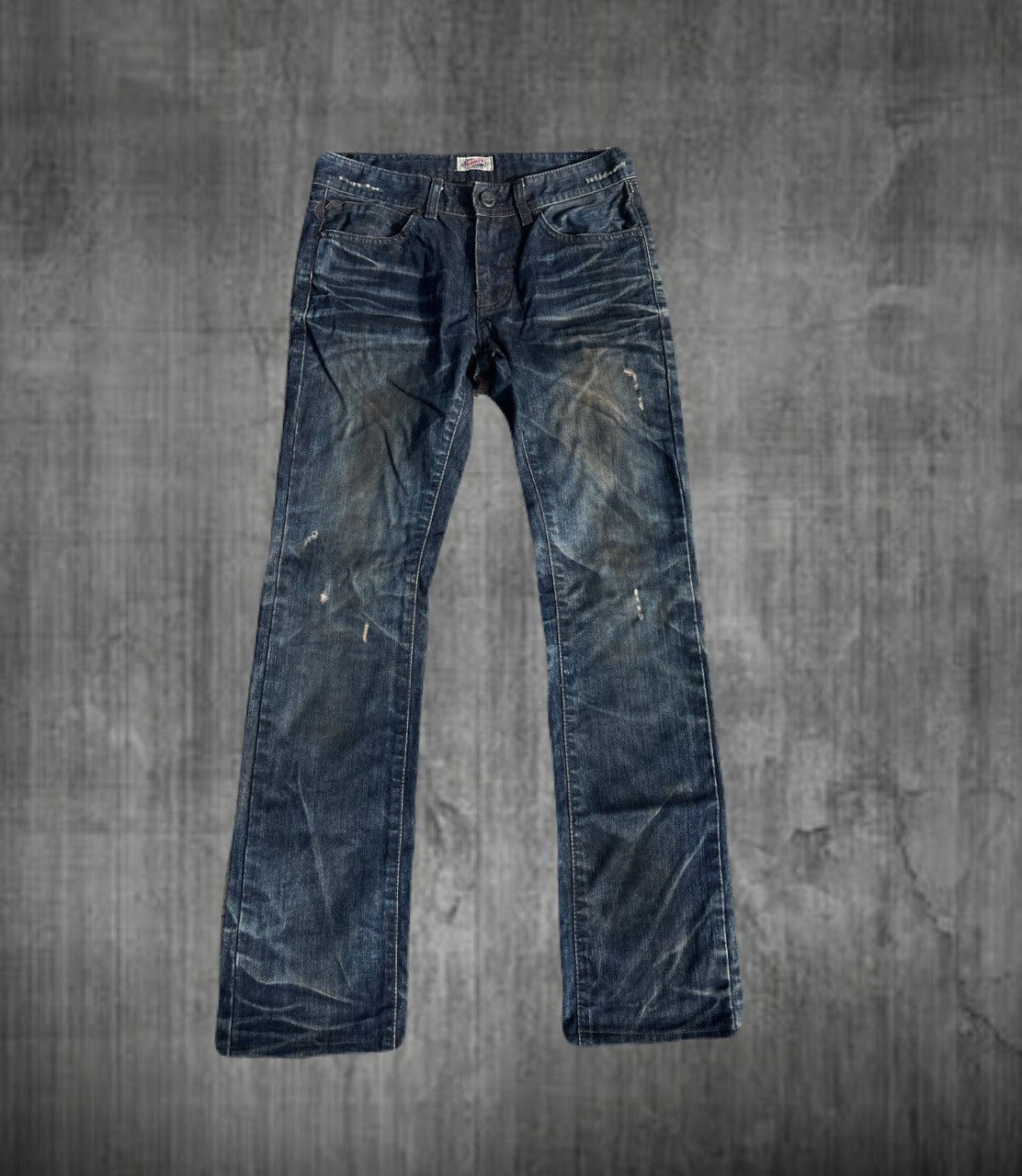 2000s Japanese archive Vkei Distressed Mudwash Jeans Gyaruo