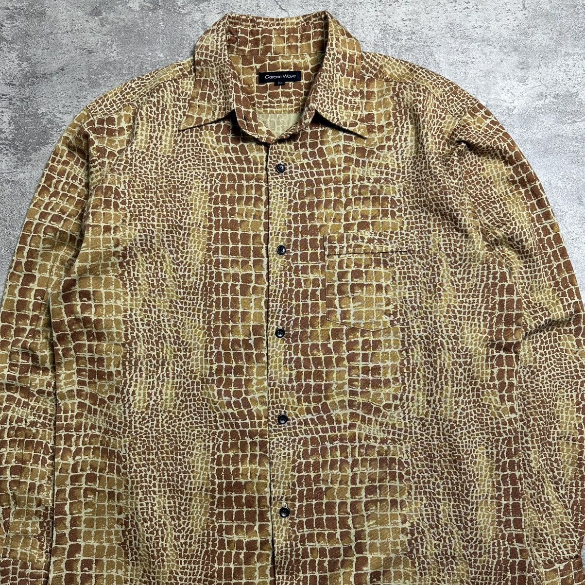 Japanese Brand Vintage Garcon Wave Croco Pettern Shirt Size US L / EU 52-54 / 3 - 3 Thumbnail
