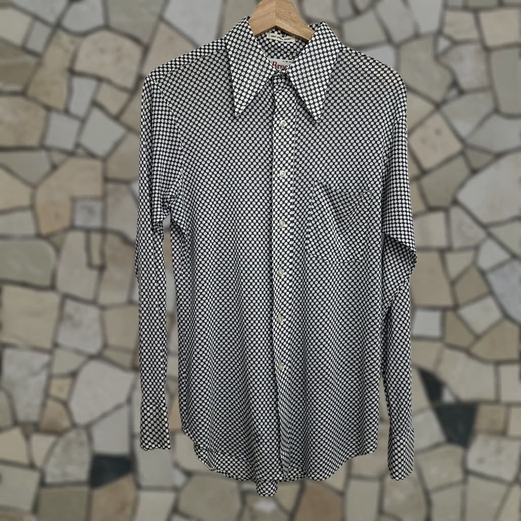Vintage VINTAGE Campus Button-Down Shirt USA Made Ivory M Mens Fit Classic Striped Long Sleeve Collared Casual Workwear 2000s Era Trend Size US M / EU 48-50 / 2 - 1 Thumbnail