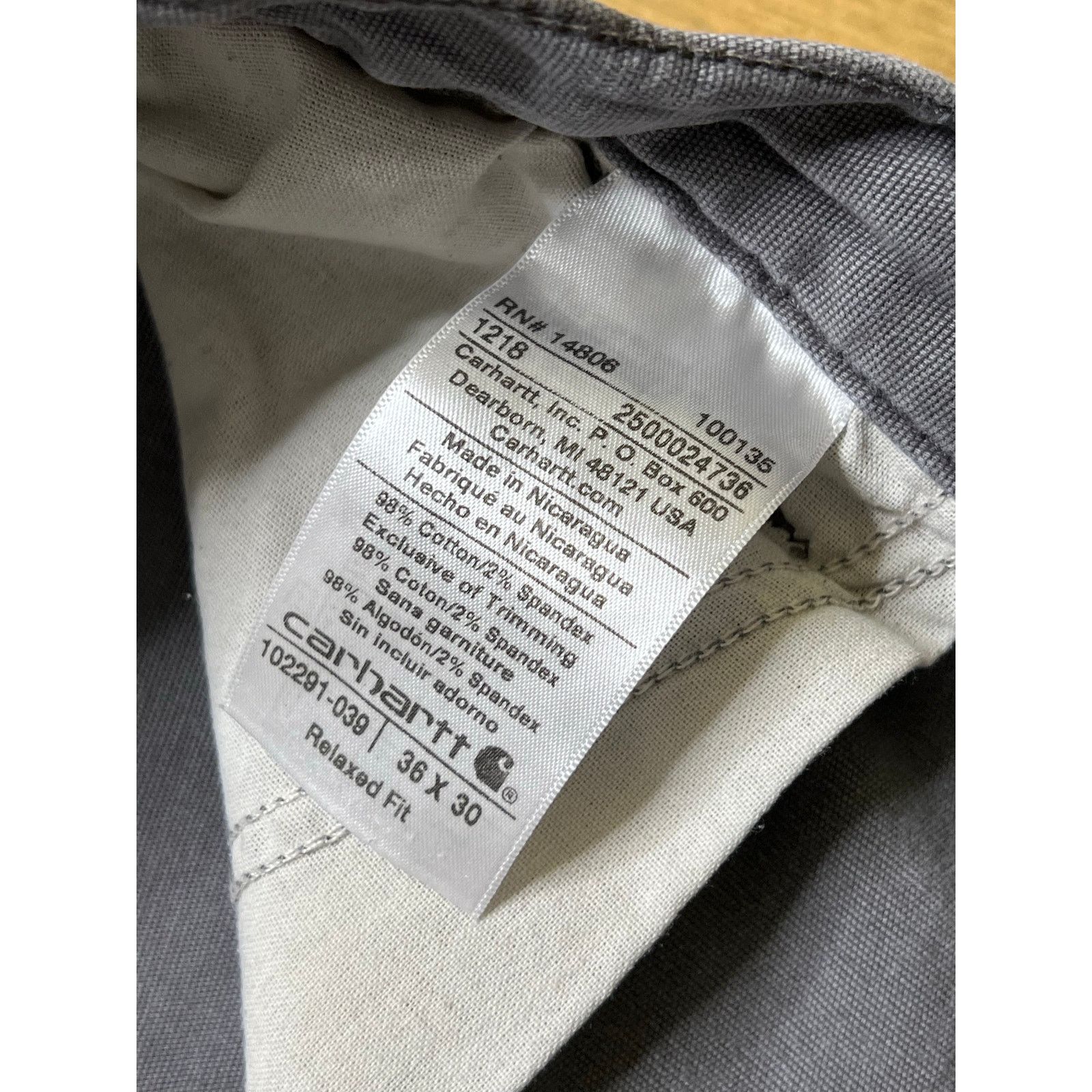 Carhartt Carhartt Distress Carpenter Relaxed Gray Men Sz 36x30 Pants Size US 36 / EU 52 - 4 Thumbnail