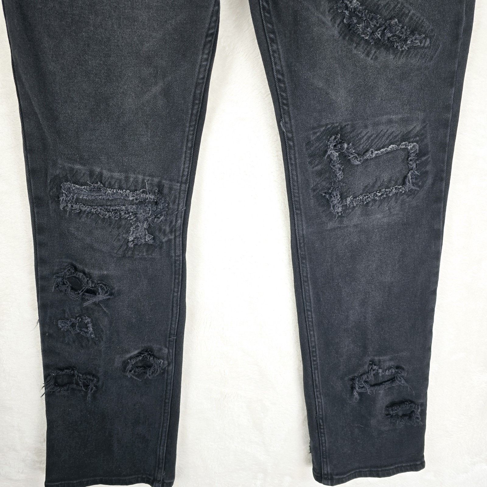 Homme + Femme La Homme Femme Jeans 32 Black Distressed 30x31 Streetwear Size US 30 / EU 46 - 4 Thumbnail