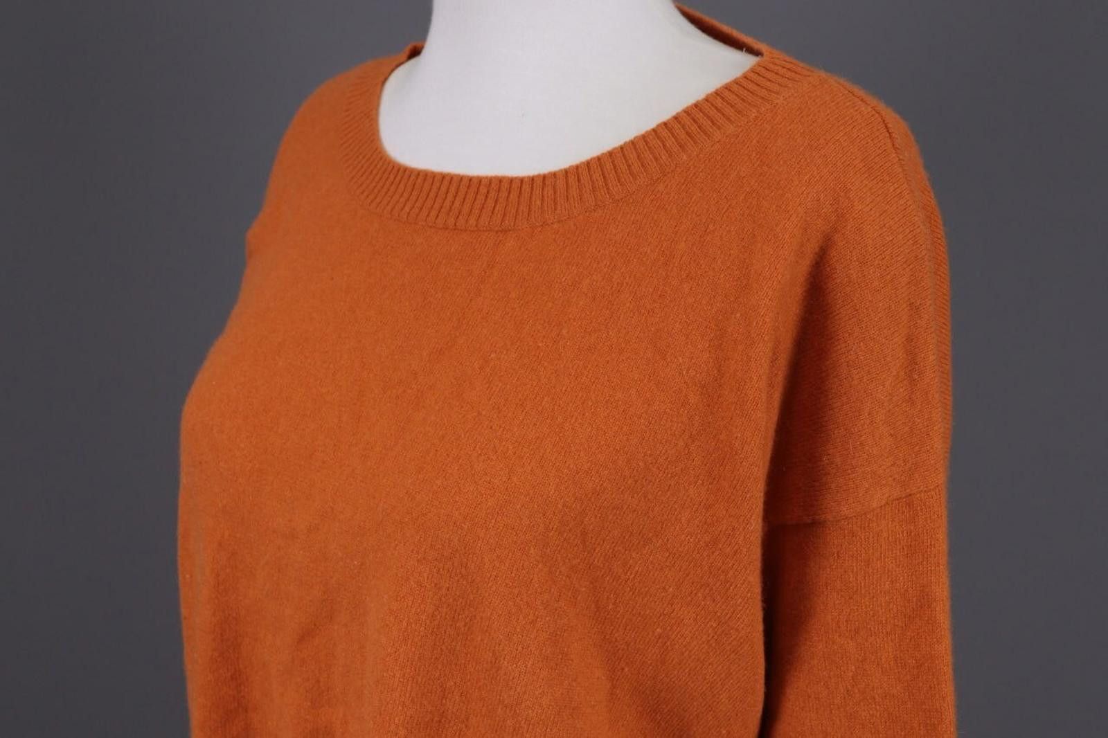 Designer Bitte Kai Rand Orange Cashmere Knit Relaxed Sweater Size L Size L / US 10 / IT 46 - 9 Thumbnail