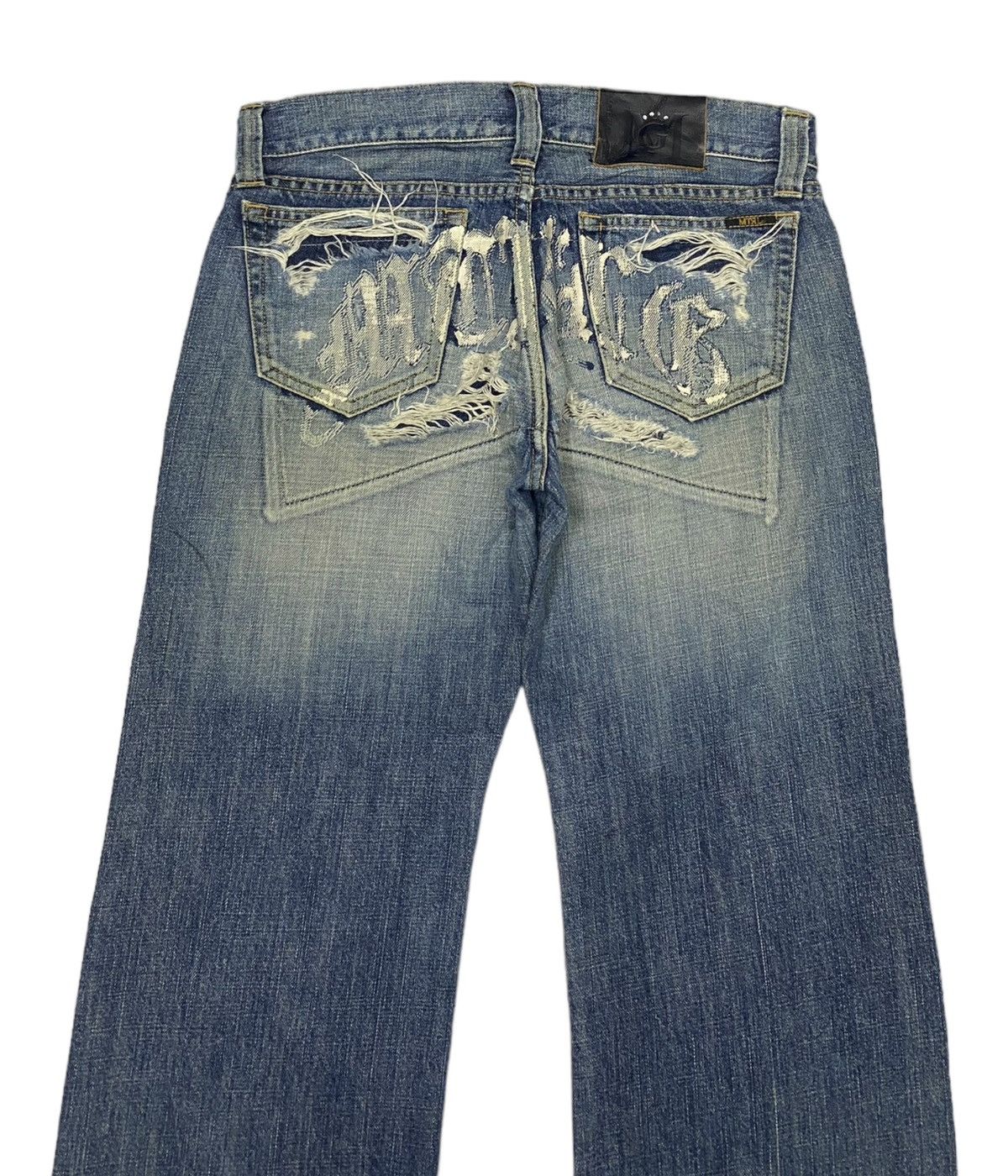Hysteric Glamour × Japanese Brand GRAIL🔥MTRL 🇯🇵 DISTRESS DENIM JEANS MATERIAL GIRL JEANS Size US 32 / EU 48 - 5 Thumbnail