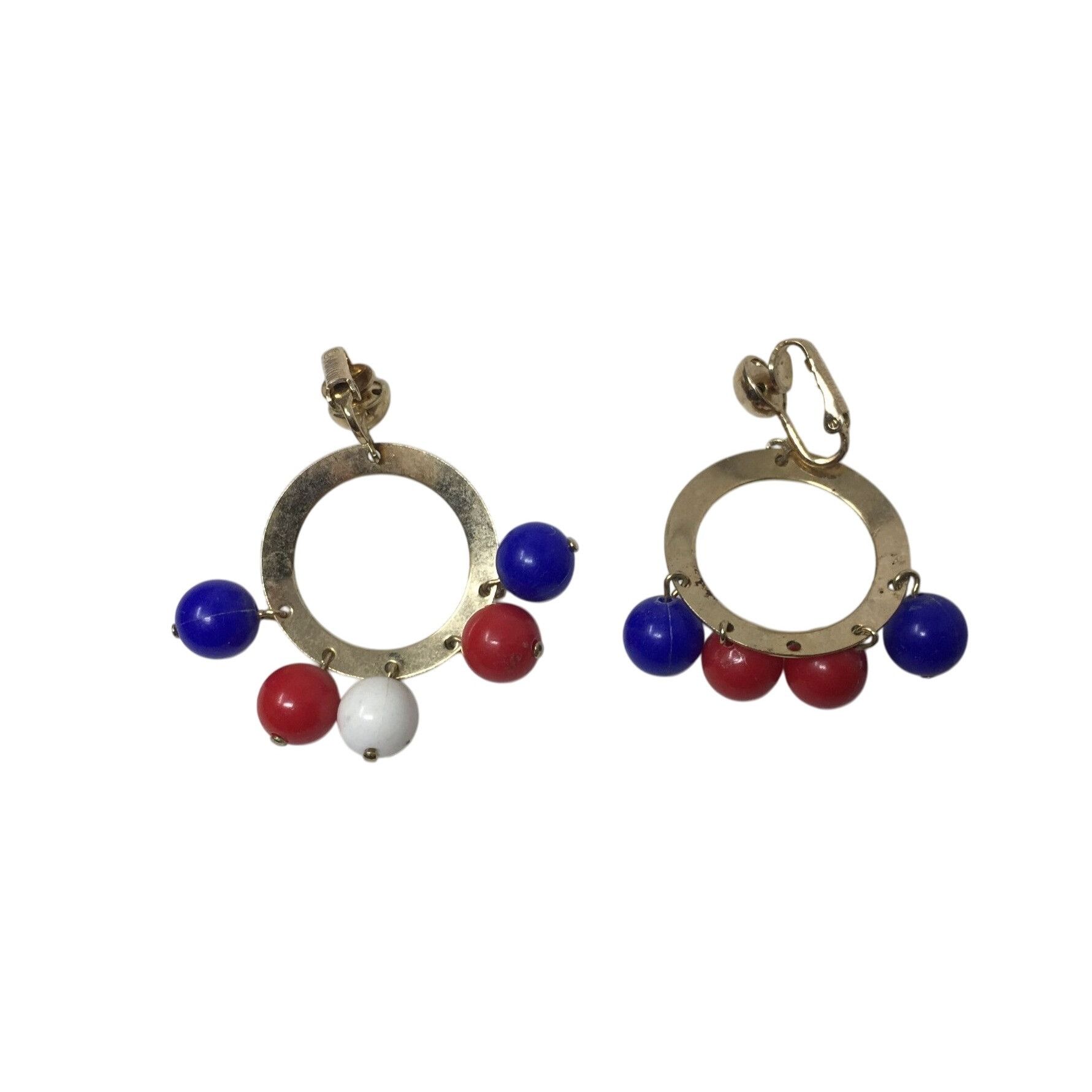 Other Women's Vintage Sarah Coventry Hoop Earrings with White, Red Size ONE SIZE - 1 Thumbnail
