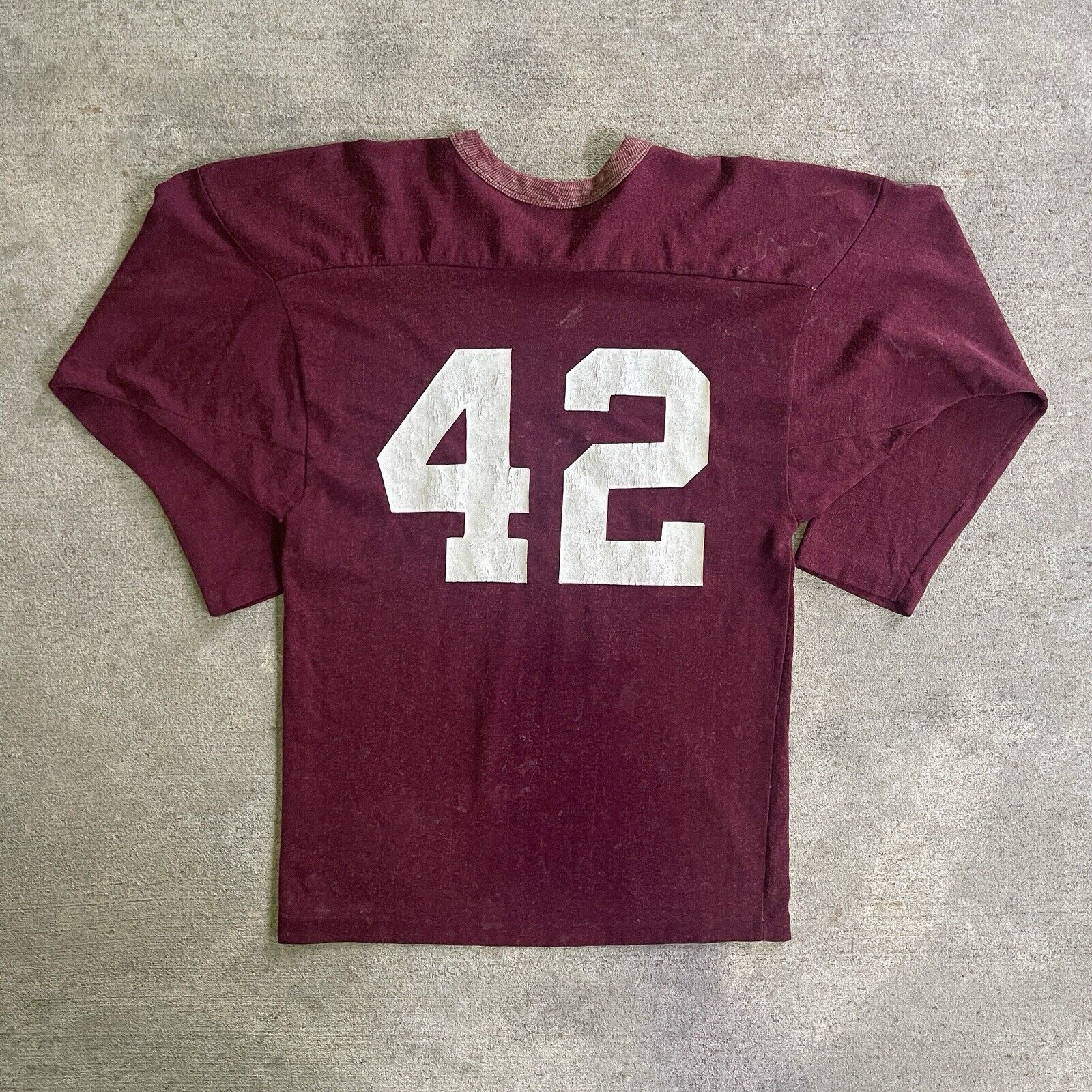 Vintage Vintage Maroon High School Football Jersey Size US M / EU 48-50 / 2 - 2 Thumbnail
