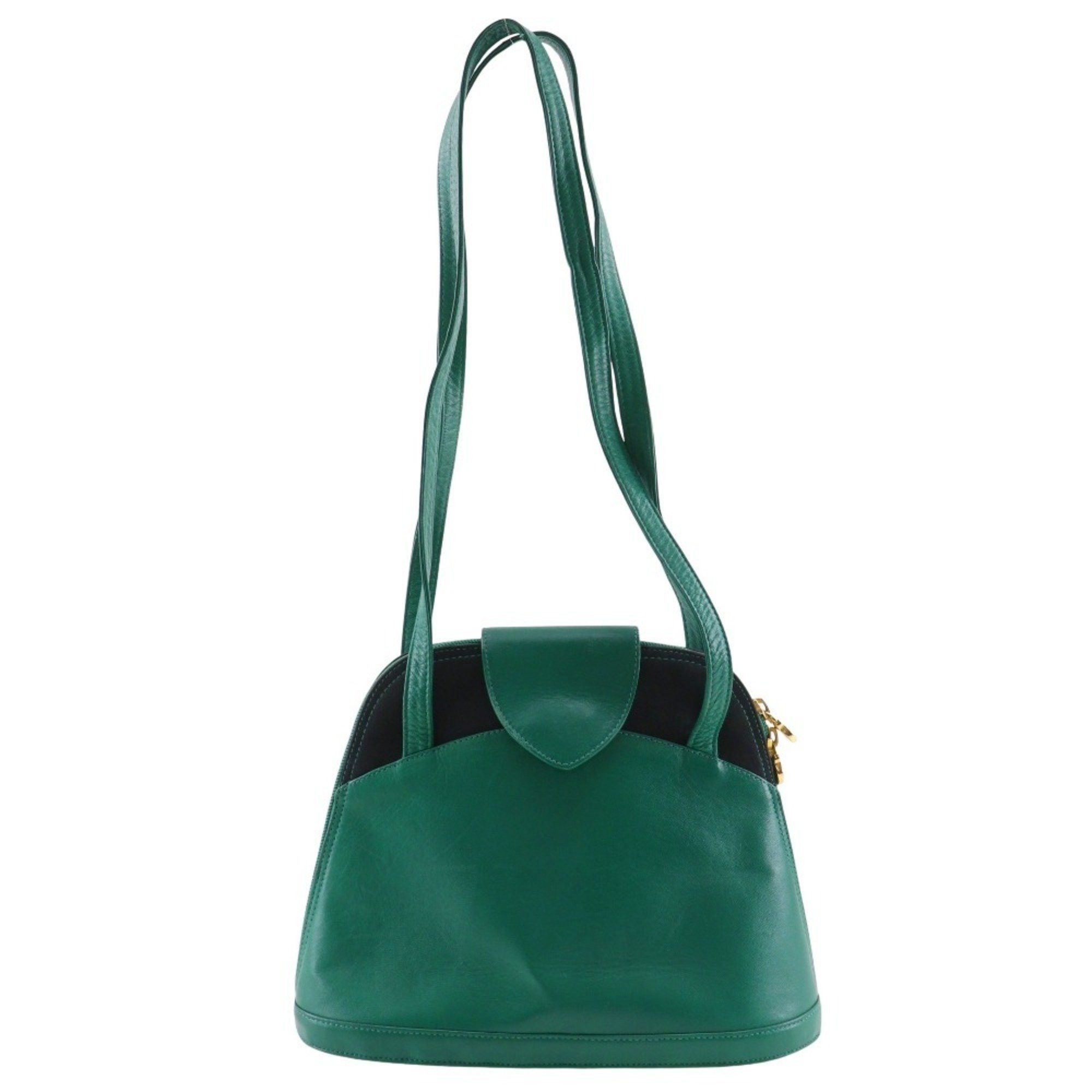 Bally Bally Women's Two-Tone Calfskin Green/Black Long Shoulder Tote Bag, A5 Size, Double Zipper Size ONE SIZE - 1 Thumbnail