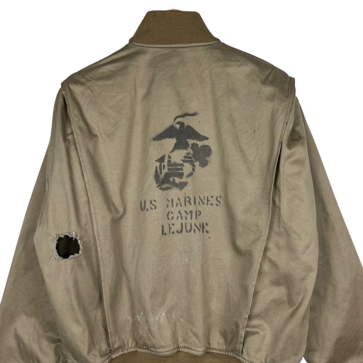 Vintage Houston Tanker Comanders Usmc Us Marines Camp Lejune Jacket Size US M / EU 48-50 / 2 - 7 Thumbnail