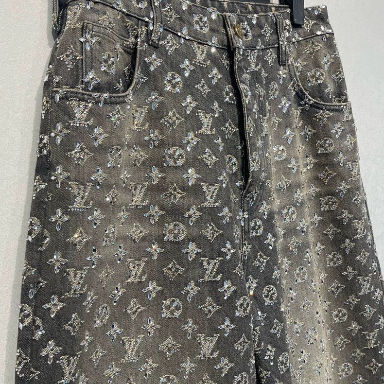 Louis Vuitton Louis Vuitton Limited logo full diamond jeans Size US 28 / EU 44 - 3 Thumbnail