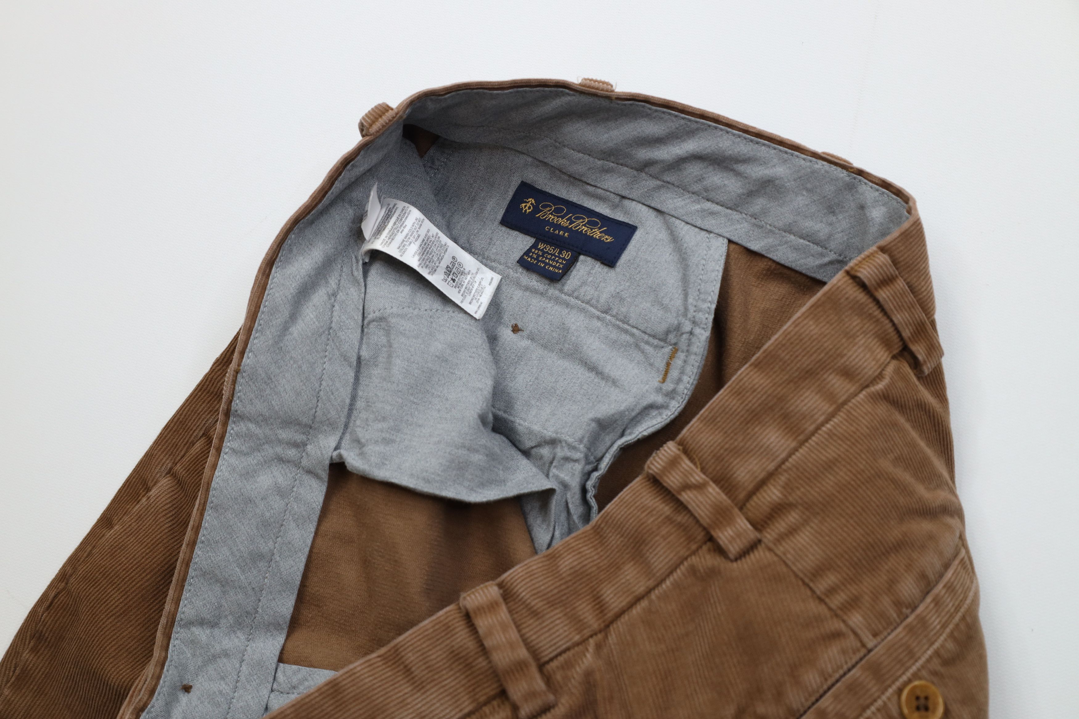 Brooks Brothers Vintage Brooks Brothers Clark Corduroy Chino Pants Brown Size US 35 - 8 Thumbnail