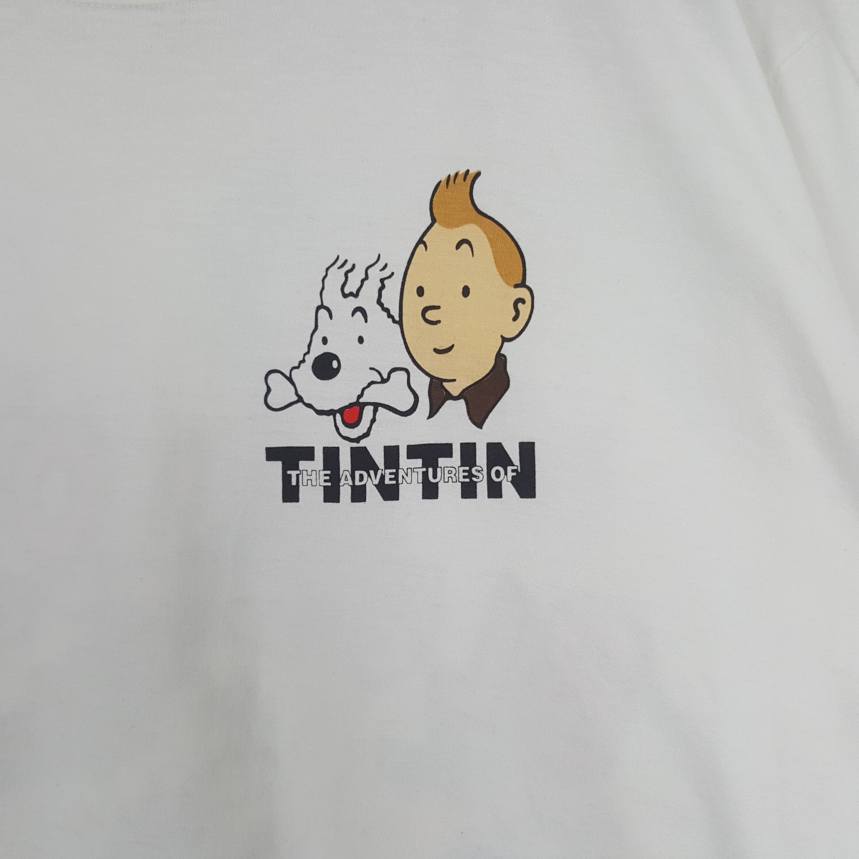 Cartoon Network × Vintage Vintage Tintin The Adventure The Blue Lotus Cartoon Tshirt Size US L / EU 52-54 / 3 - 4 Thumbnail
