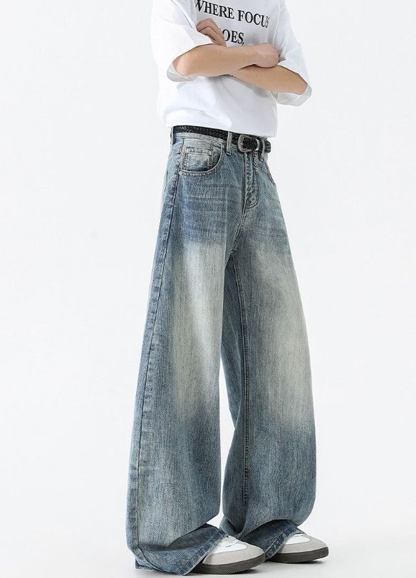 Vintage American-style men's loose straight-leg baggy jeans Size US 32 / EU 48 - 4 Thumbnail