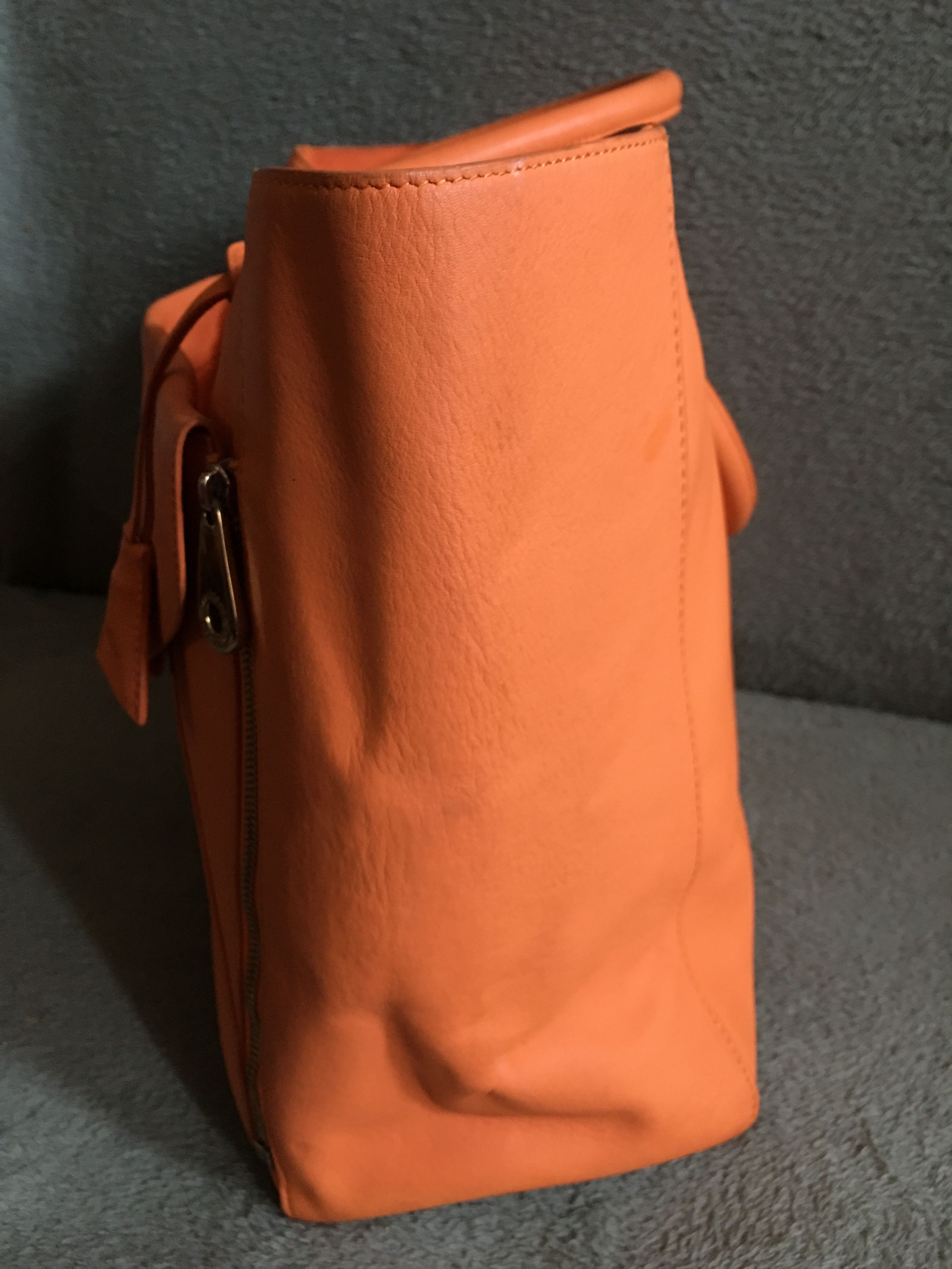 Mulberry Mulberry Willow Leather Tote Bag Orange Handbag Size ONE SIZE - 4 Thumbnail
