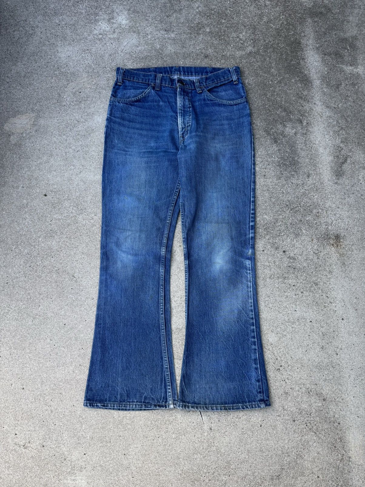 Vtg 80s Levi's 646 Orange Tab Bellbottom Flare Jeans 32x30