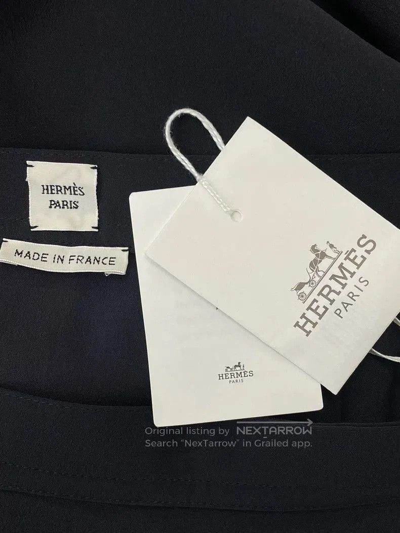 Hermes Hermes Black Silk Midi Skirt. Size US 36 / EU 52 - 3 Thumbnail
