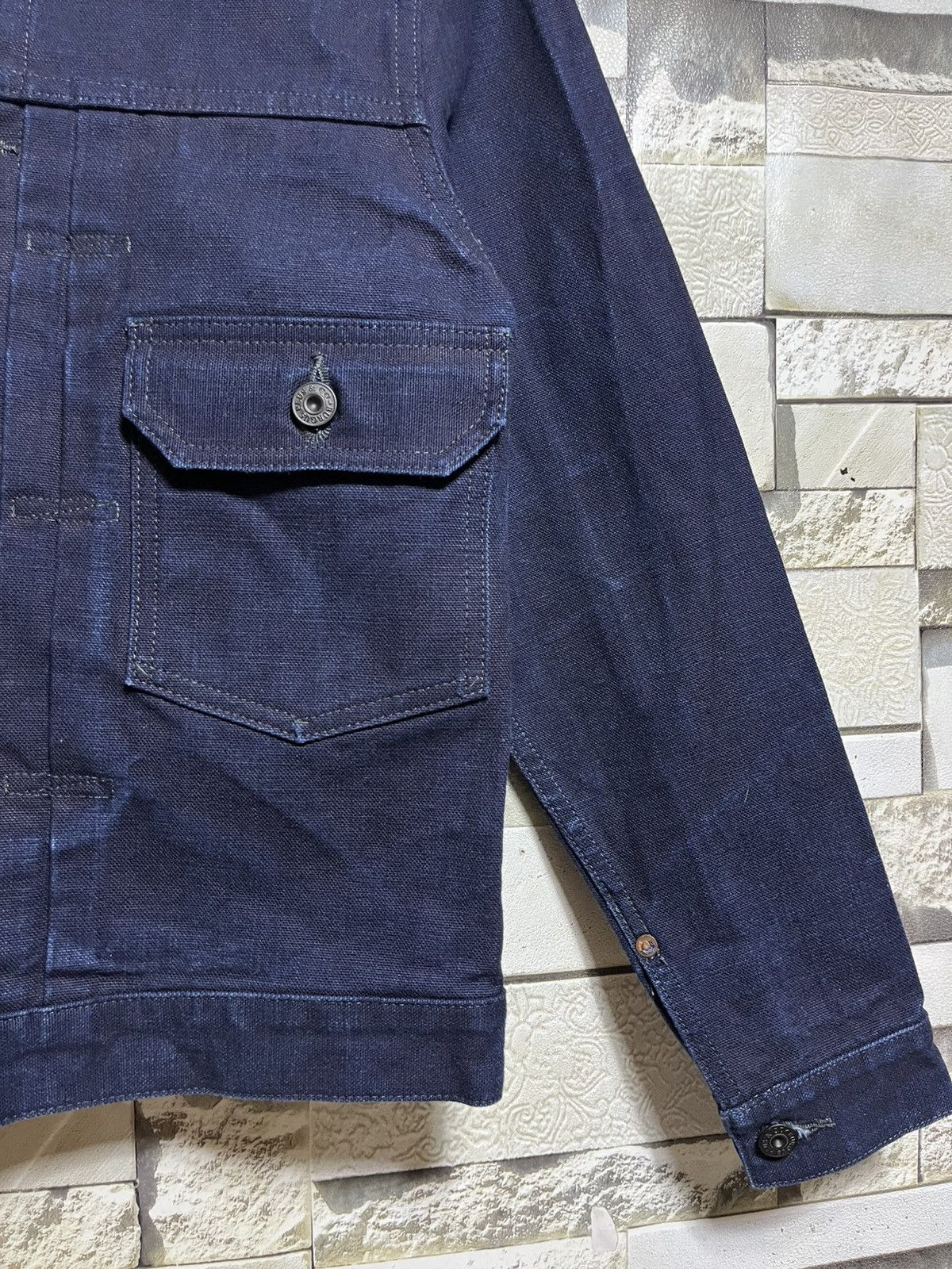 Burgus Plus BURGUS PLUS JAPAN TYPE-1 INDIGO DYED DUCK CANVAS JACKET Size US S / EU 44-46 / 1 - 3 Thumbnail
