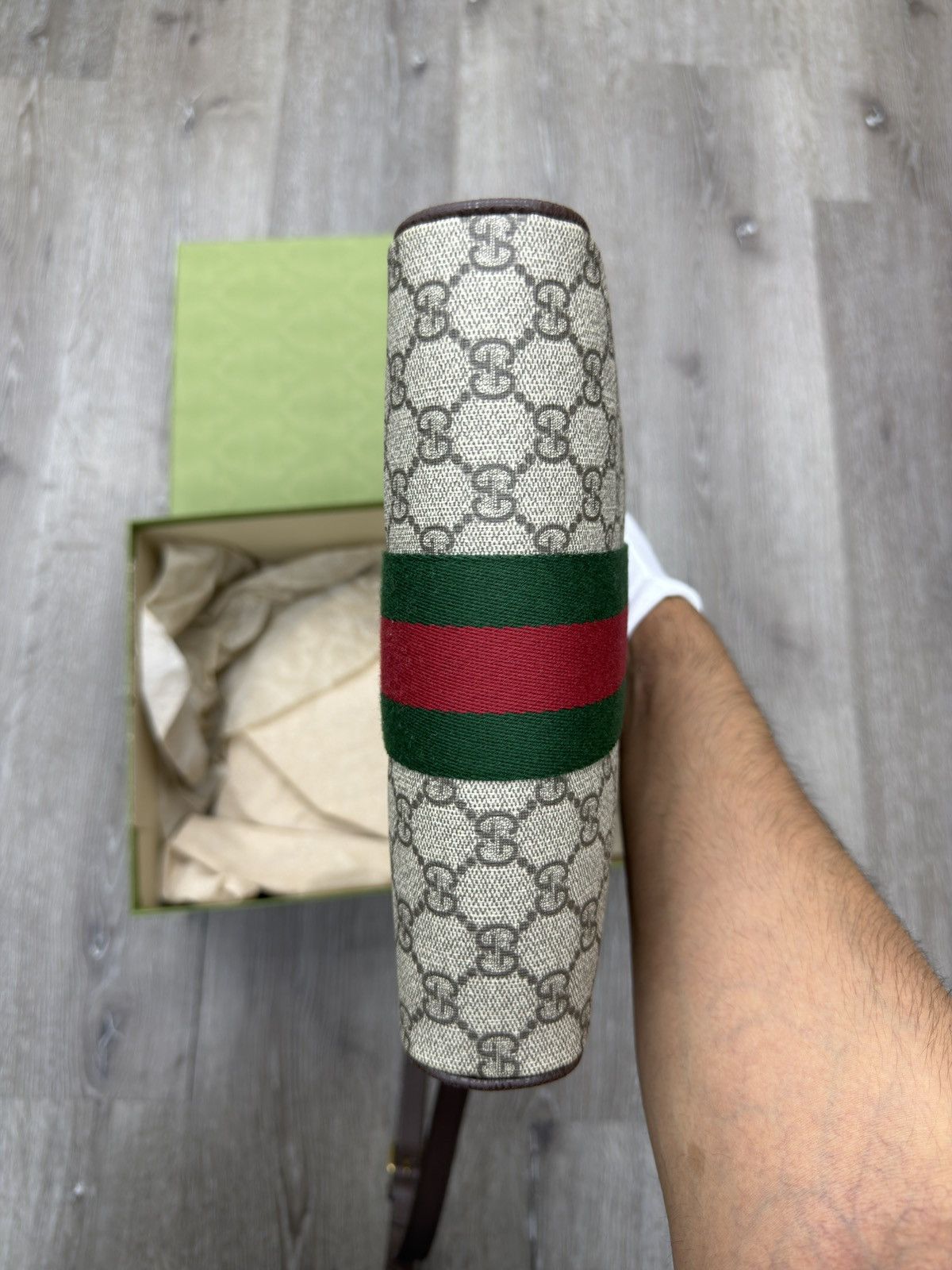 Gucci Gucci Ophidia GG Small Messenger Bag Beige/Ebony Size ONE SIZE - 7 Thumbnail