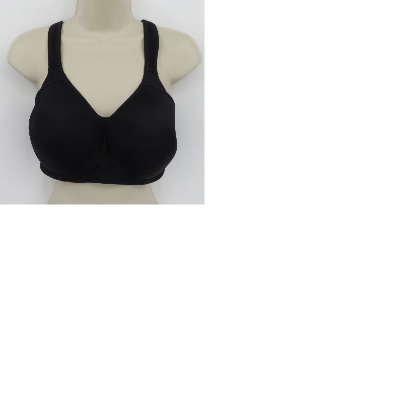 Vintage Vanity Fair Sport Bra 38D Black Wireless Lined Full Figure 71500 Women Size ONE SIZE - 9 Thumbnail