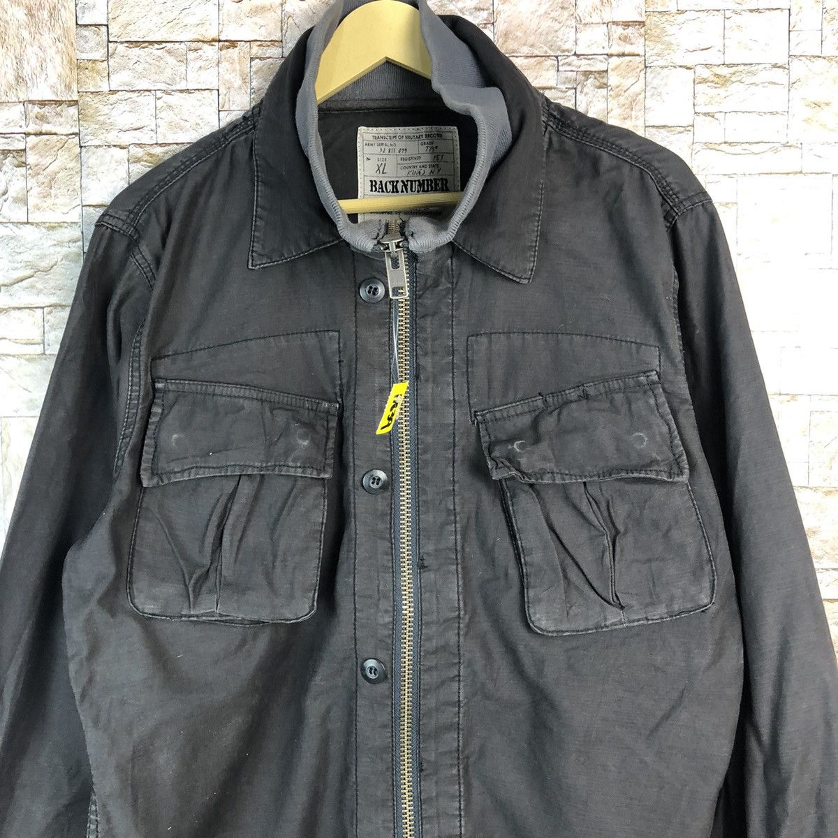 Japanese Brand Back Number Black Bombers Jacket #A839 Size US XL / EU 56 / 4 - 5 Thumbnail