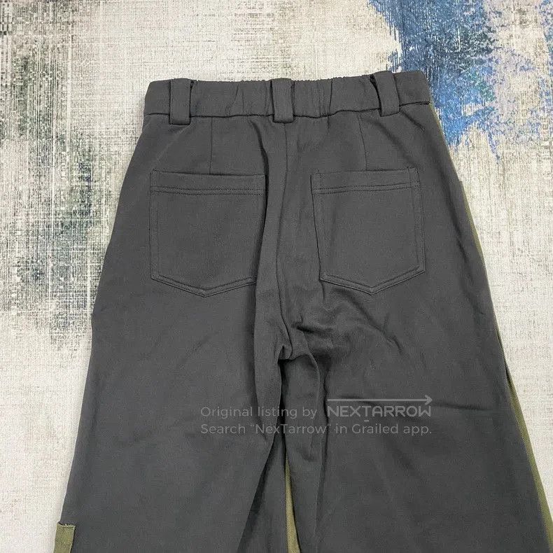 Japanese Brand Soi Reset Women's Green Patchwork Casual Pants. Size 26" / US 2 / IT 38 - 7 Thumbnail
