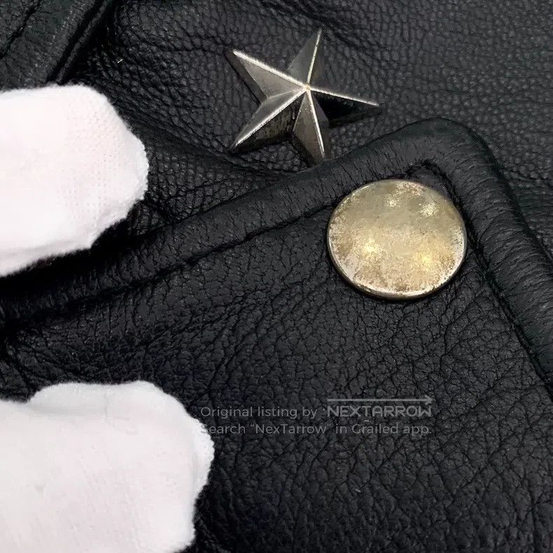 Acne Studios Acne Studios Black Star Studs Notched Collar Zip-Up Leathe Size XXS / US 00 / IT 34 - 8 Thumbnail