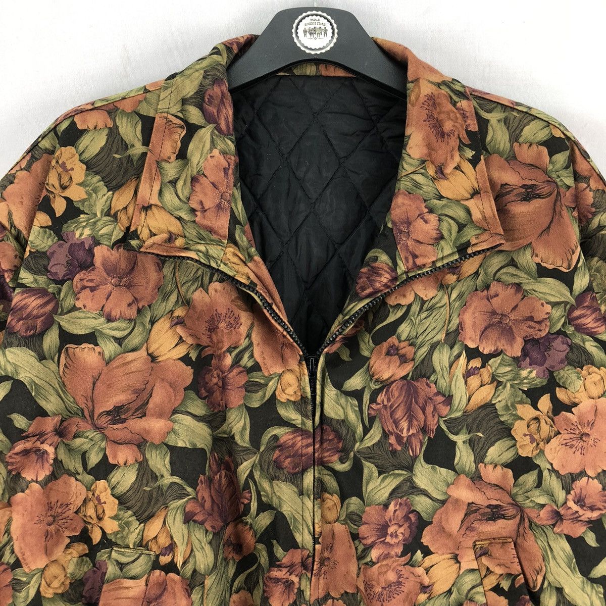 Vintage Vintage 80's Fullprint Flora Quilted Lining Bomber Jacket Size M / US 6-8 / IT 42-44 - 7 Thumbnail