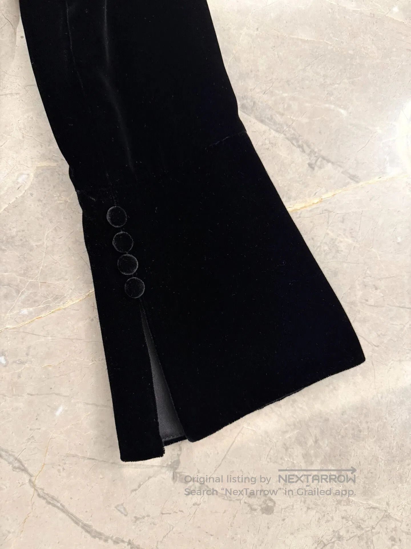 Saint Laurent Paris Saint Laurent Black Velvet Dress. Size S / US 4 / IT 40 - 6 Thumbnail