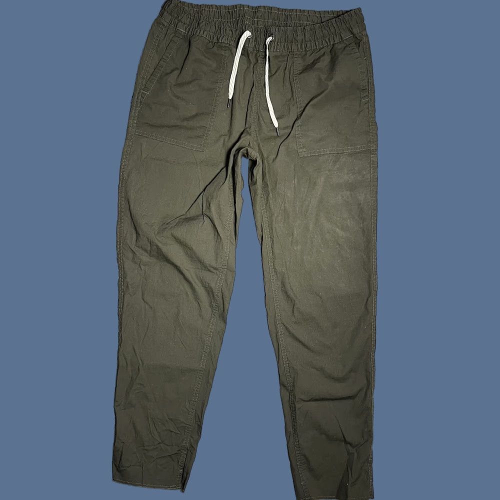 Vuori Vuori Pants Womens M Green The Rise The Shine Wide Leg Ripstop Organic Cotton Cropped Regular Lightweight Pockets Elastic Waist Comfortable Size 32" / US 10 / IT 46 - 1 Thumbnail