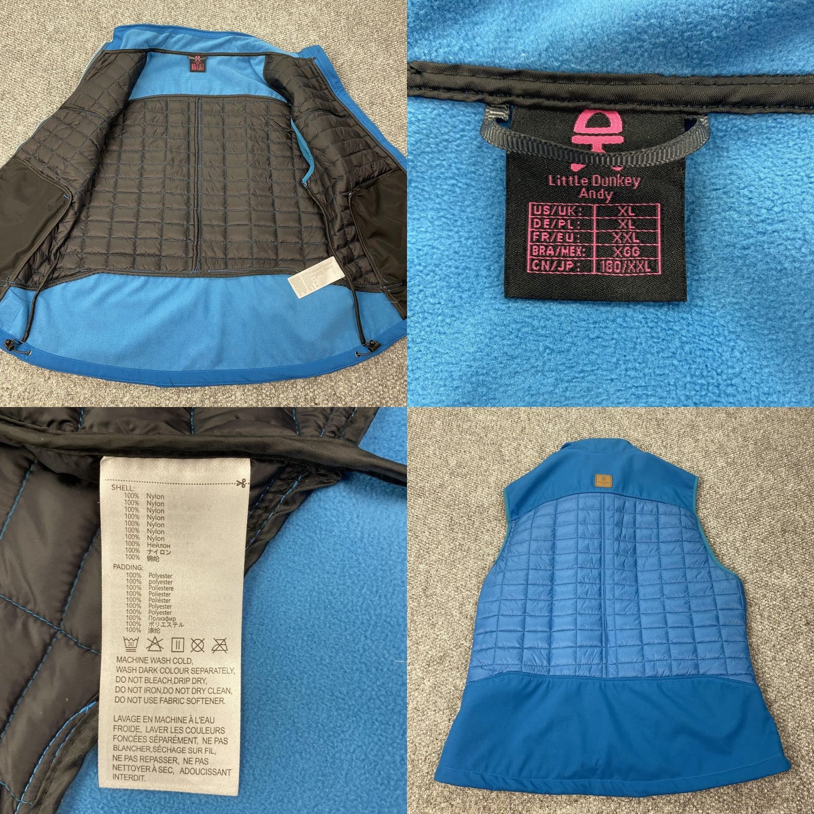 Vintage VINTAGE Little Donkey Andy Vest Womens XL Blue Quilted Softshell Insulated Hybrid Zip Size XL / US 12-14 / IT 48-50 - 8 Thumbnail