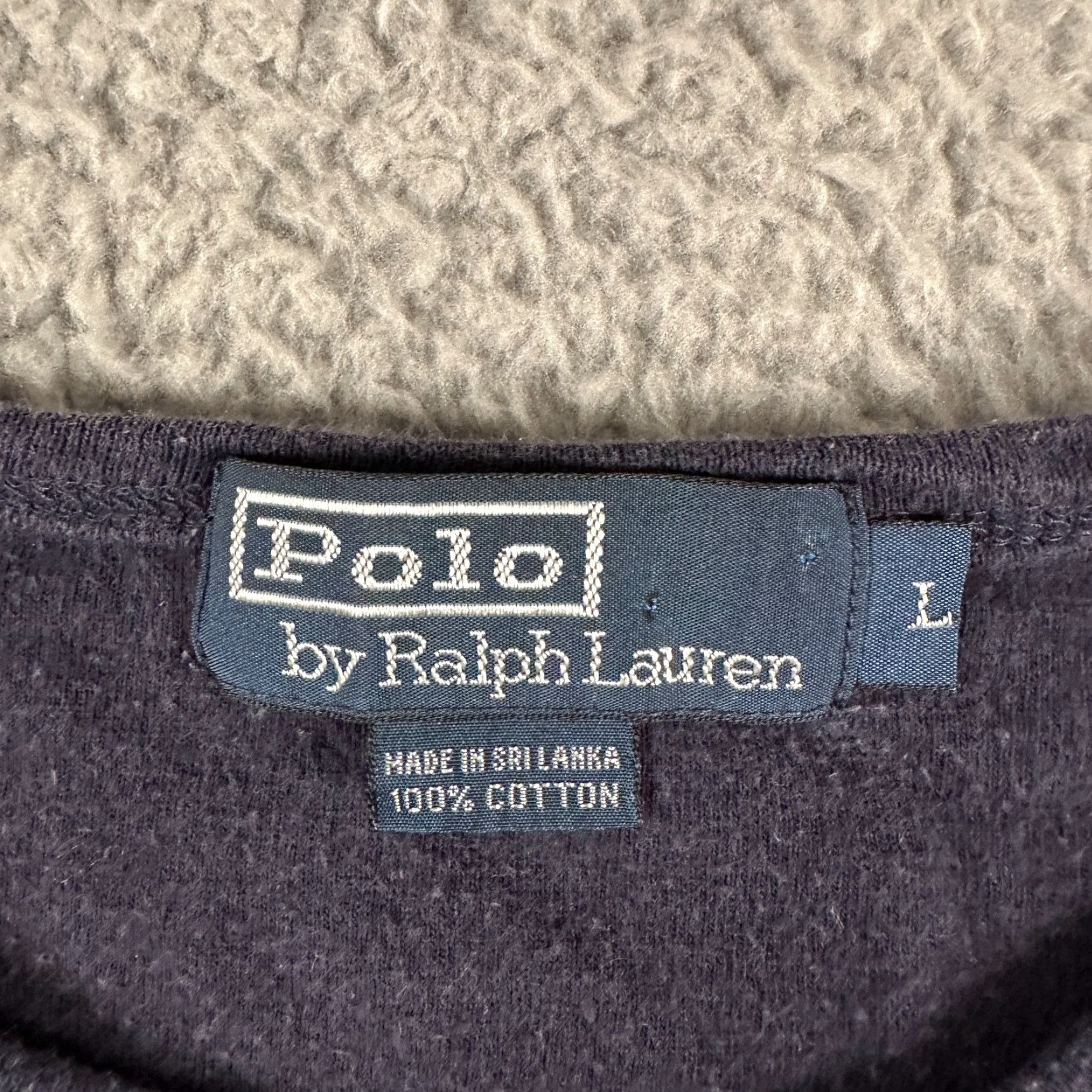 Polo Ralph Lauren VINTAGE Polo Ralph Lauren Sweatshirt Mens Large Navy Striped 90s Crewneck Pony Size US L / EU 52-54 / 3 - 3 Thumbnail