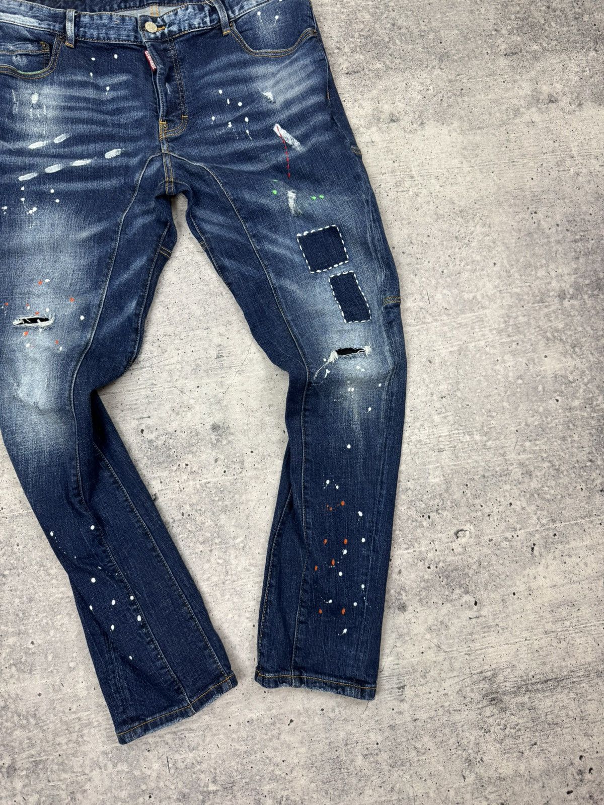 Dsquared2 Dsquared2 Dsquared Painted Patchwork Italian Jeans Trousers Size US 36 / EU 52 - 2 Thumbnail
