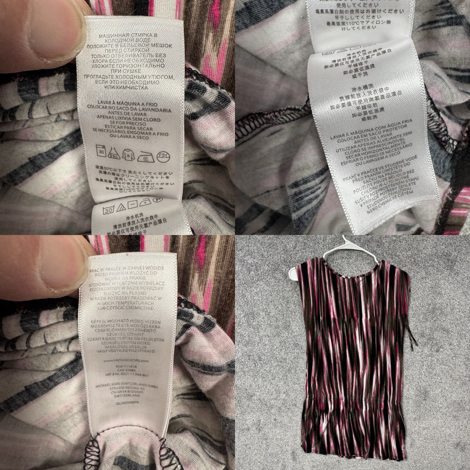 Michael Kors Michael Kors Tunic Top Medium Office Chic Retro Y2K Resort Vacation Abstract Bohemian Designer Retro Tunic Women Multicolor Sleeveless V-Neck Size M / US 6-8 / IT 42-44 - 8 Thumbnail
