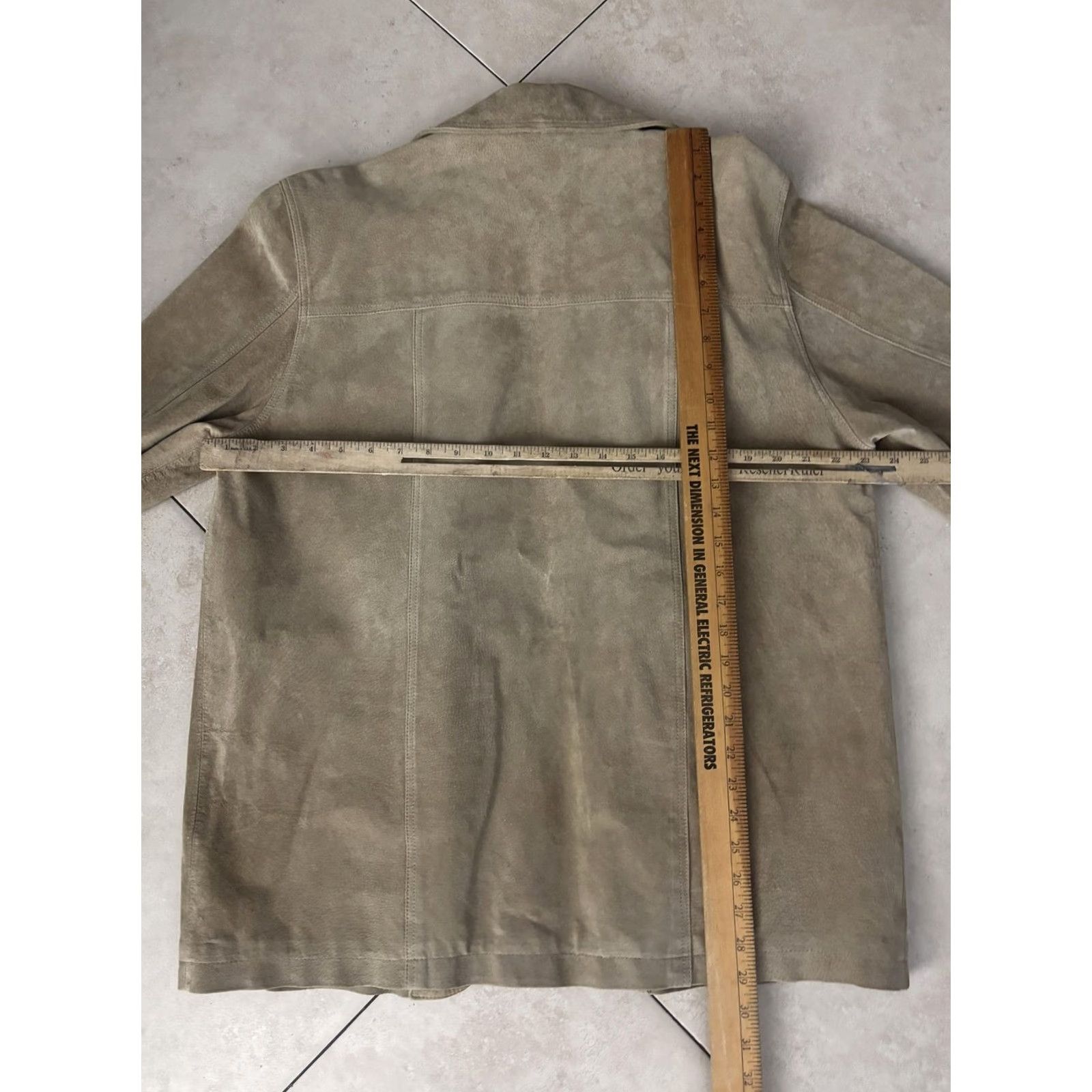 Vintage VINTAGE St. John's Bay Jacket Womens Large Tan Washable Suede Button Front Car Coat Size L / US 10 / IT 46 - 6 Thumbnail