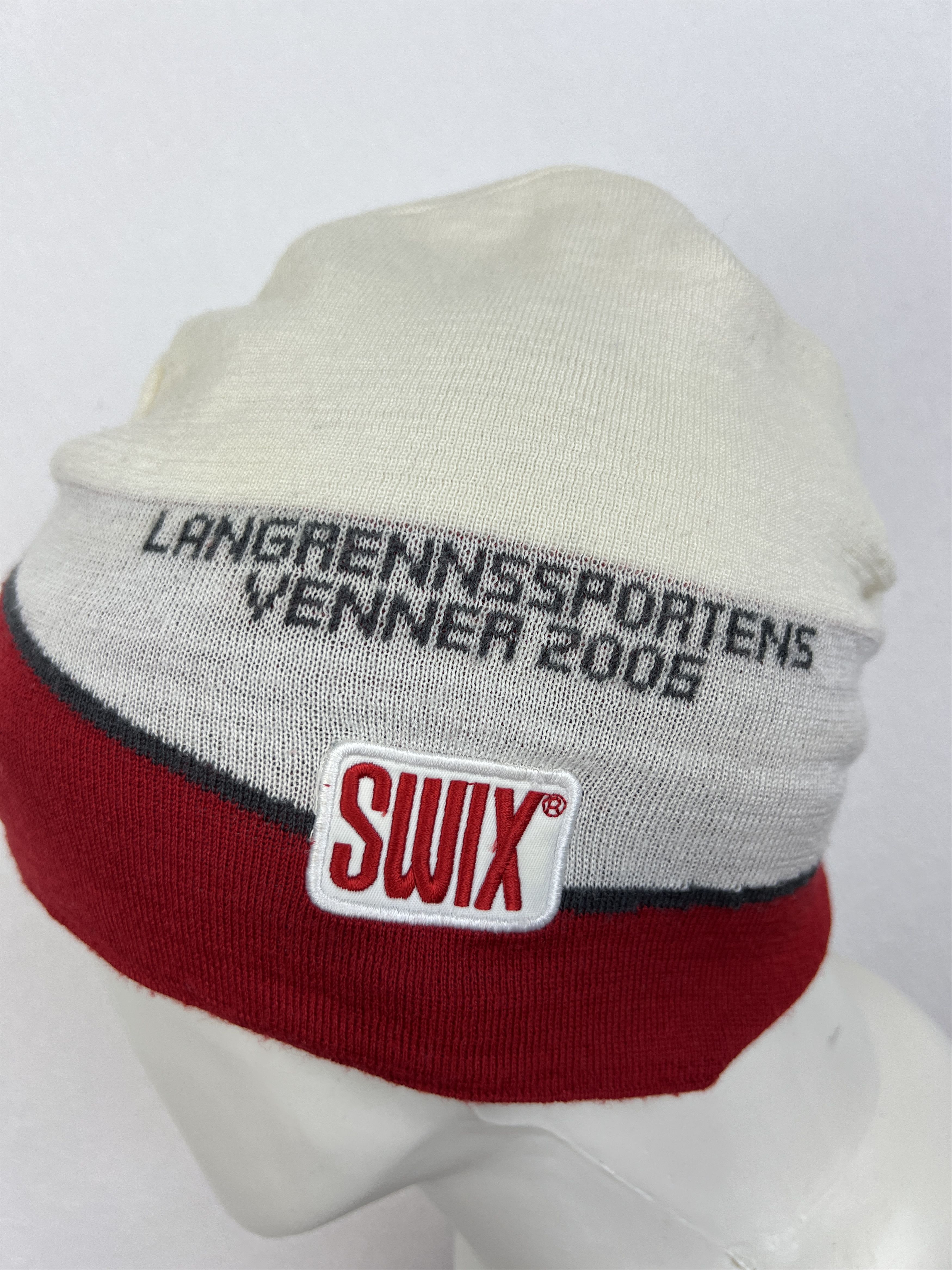 Vintage Swix Beanie Hat Ski Cap Red Biathlon Lined Norway Flag Sport Size ONE SIZE - 5 Thumbnail