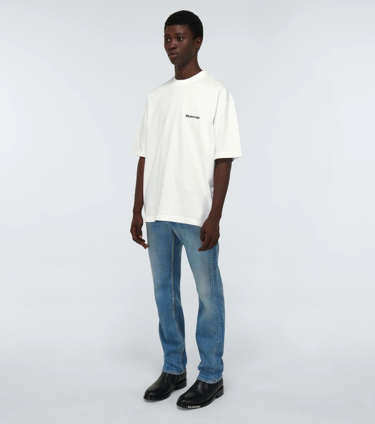 Balenciaga o1srvl11e1124 Dup / BB Corp T-Shirt Large Fit in White Size US XS / EU 42 / 0 - 2 Thumbnail