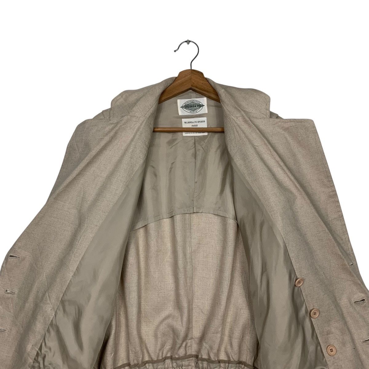 Japanese Brand VALENZA PO PARIS Double Collar Lightweight Jacket #2464-C111 Size M / US 6-8 / IT 42-44 - 12 Thumbnail