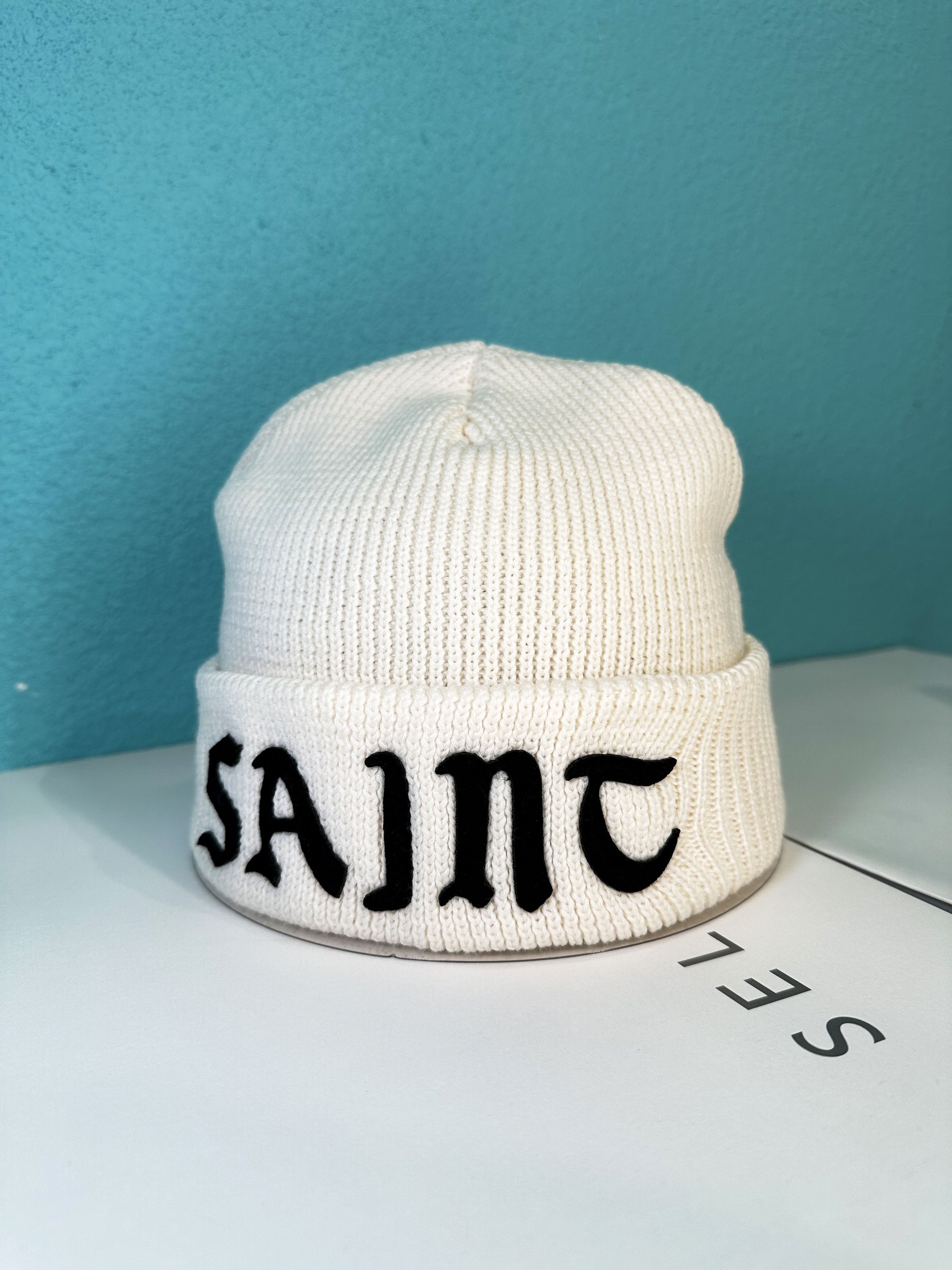 Saint Michael Saint Mxxxxxx knit beanie white Size ONE SIZE - 2 Thumbnail