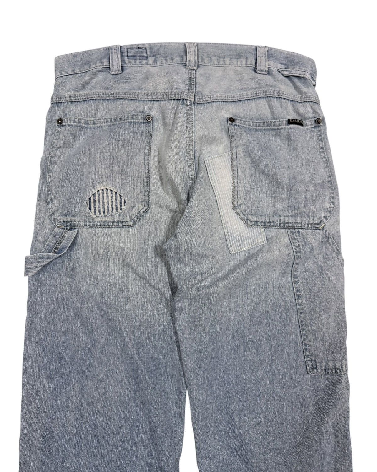 Blue Blue Japan Vtg🔥H.R Market Blue Blue Japan Carpenter Sashiko Jeans Size US 33 - 12 Thumbnail